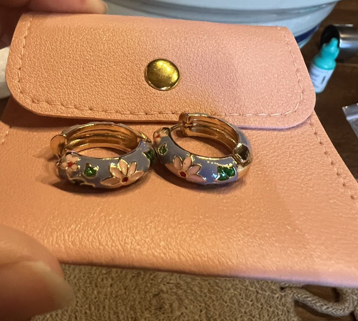 Other Francesca Vanessa Vintage Inspired Enamel Hoops Earrings Size ONE SIZE - 3 Thumbnail