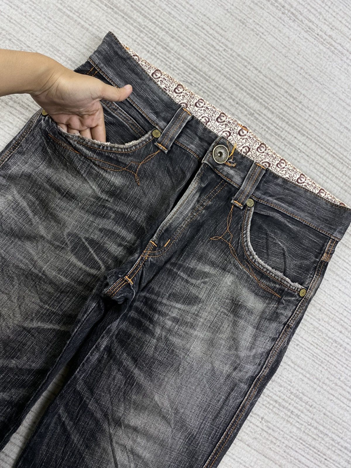 Edwin Vintage Edwin Flared Ash Grey Denim Jeans Size US 34 / EU 50 - 10 Thumbnail