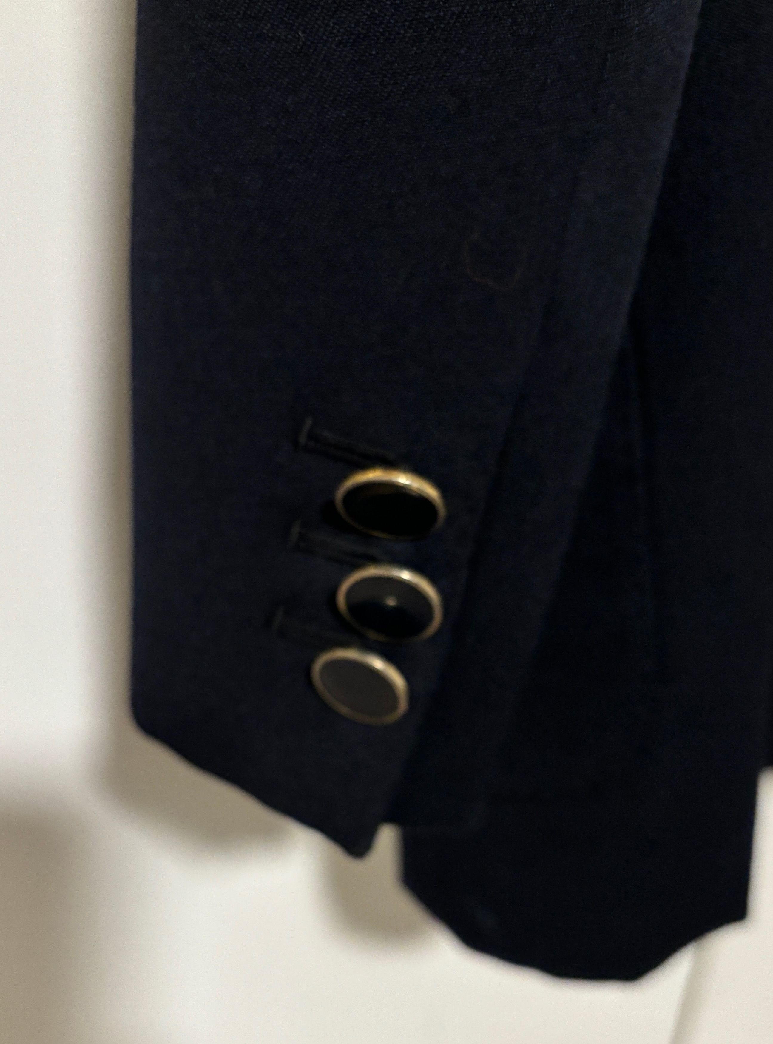 Belvest Belvest Black Blazer Sport Coat with Gold Buttons 38-40 Size 40R - 6 Thumbnail