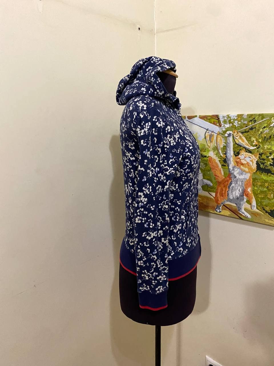 Polo Ralph Lauren Polo Ralph Lauren dark blue micro floral zip up hoodie Size S / US 4 / IT 40 - 6 Thumbnail