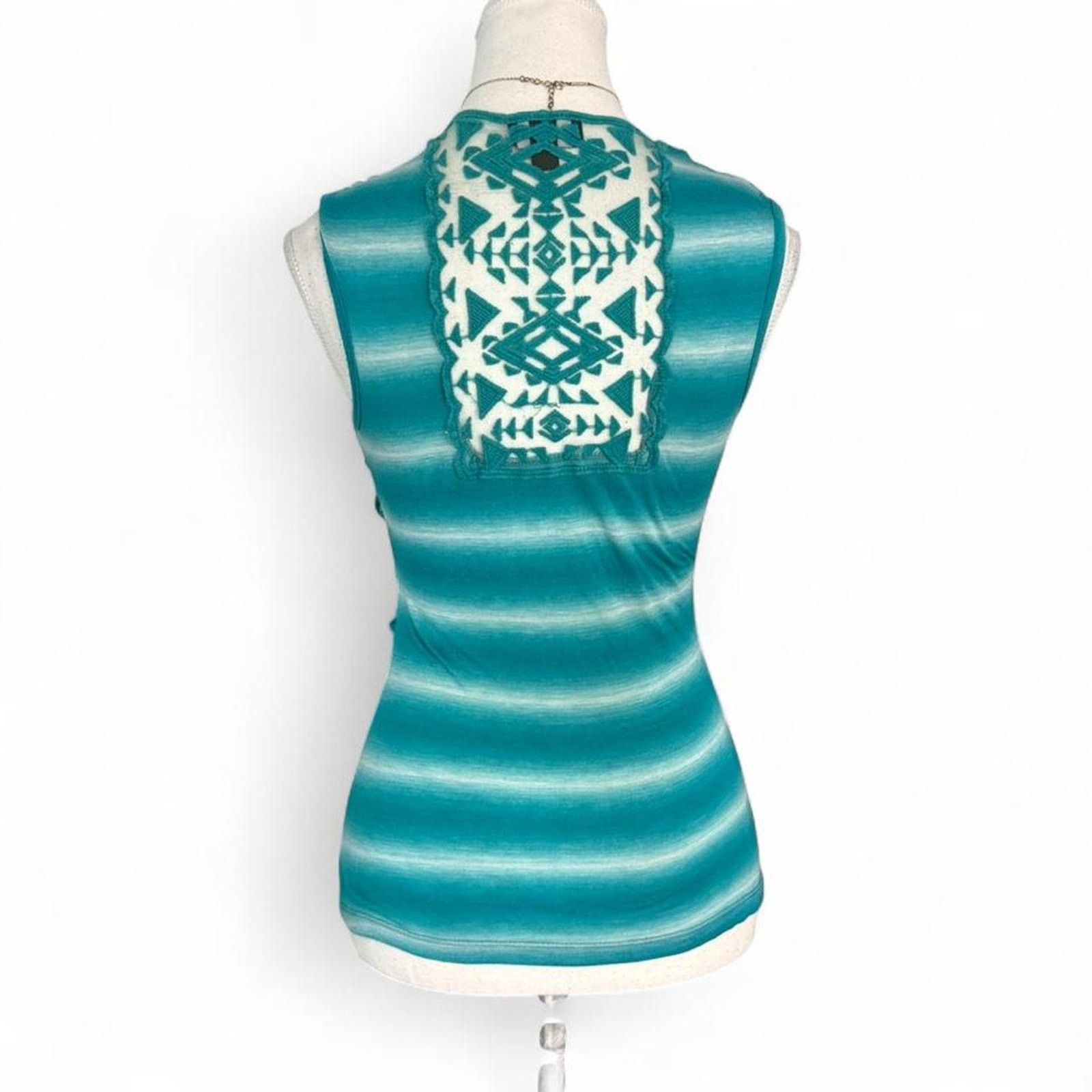 Other IZ Byer 2000s Blue white striped cowl neck tank top size S Size S / US 4 / IT 40 - 2 Thumbnail