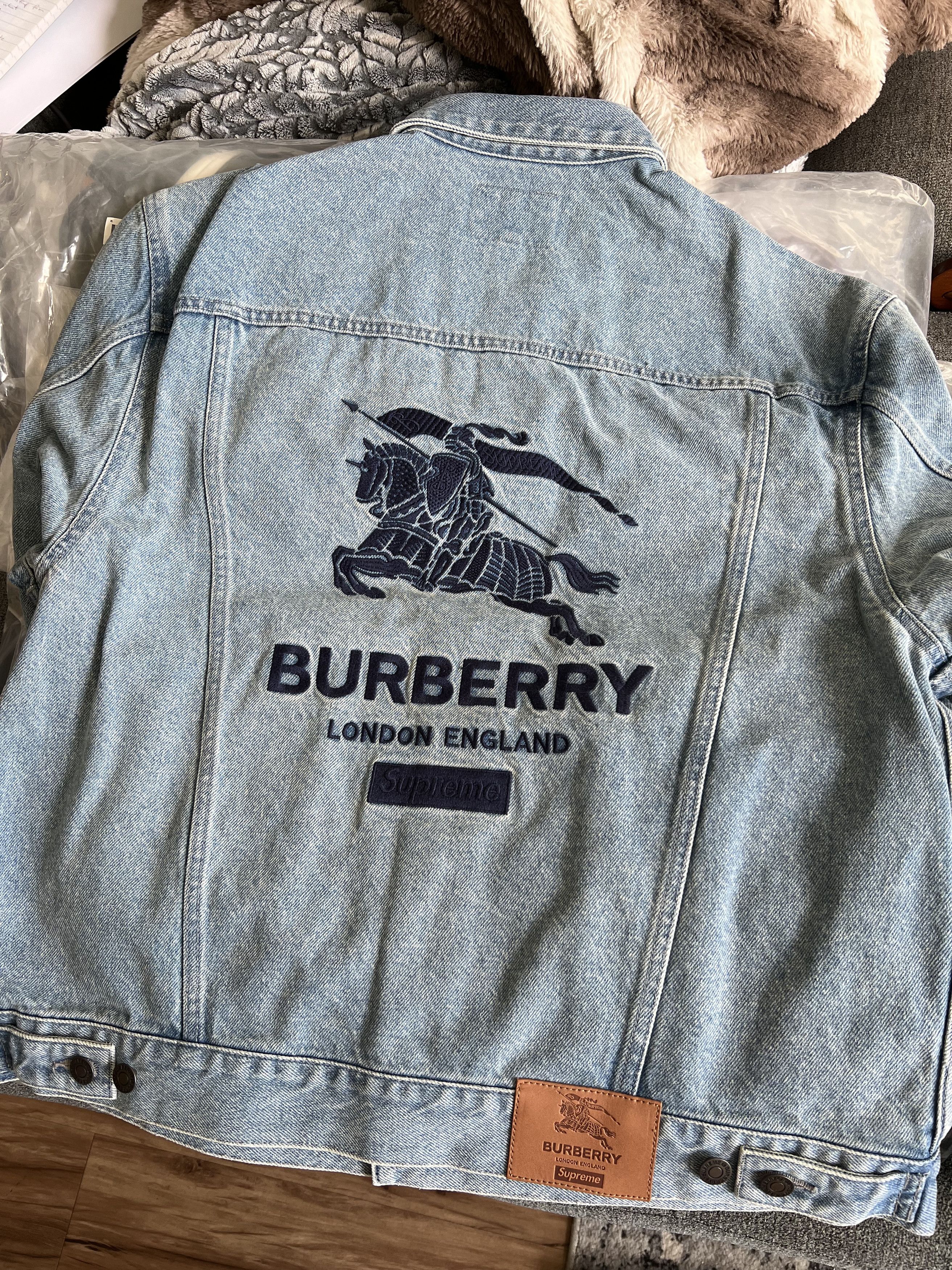 Burberry × Supreme Supreme Burberry Denim Trucker Jacket