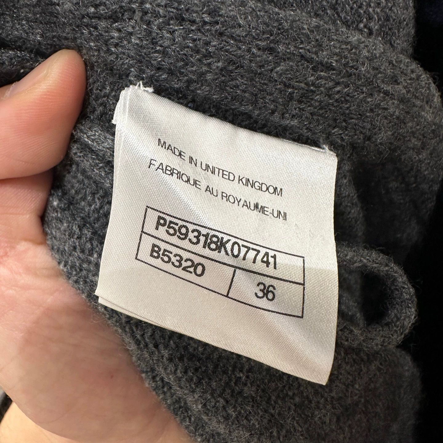 Chanel Chanel Cashmere Blue-Gray Double Pocket Dress 36 Size 26" / US 2 / IT 38 - 4 Thumbnail