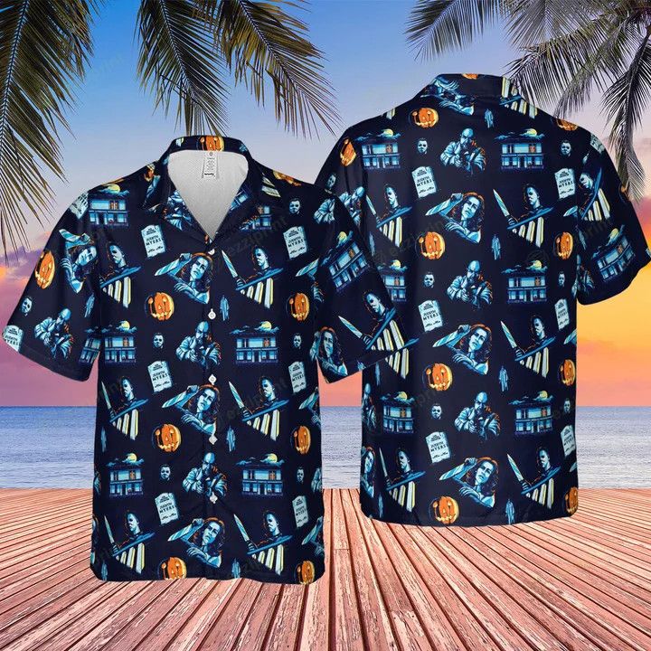 Other HORROR SLASHER MICHAEL MYERS HALLOWEEN HAWAIIAN SHIRT Size US L / EU 52-54 / 3 - 2 Thumbnail