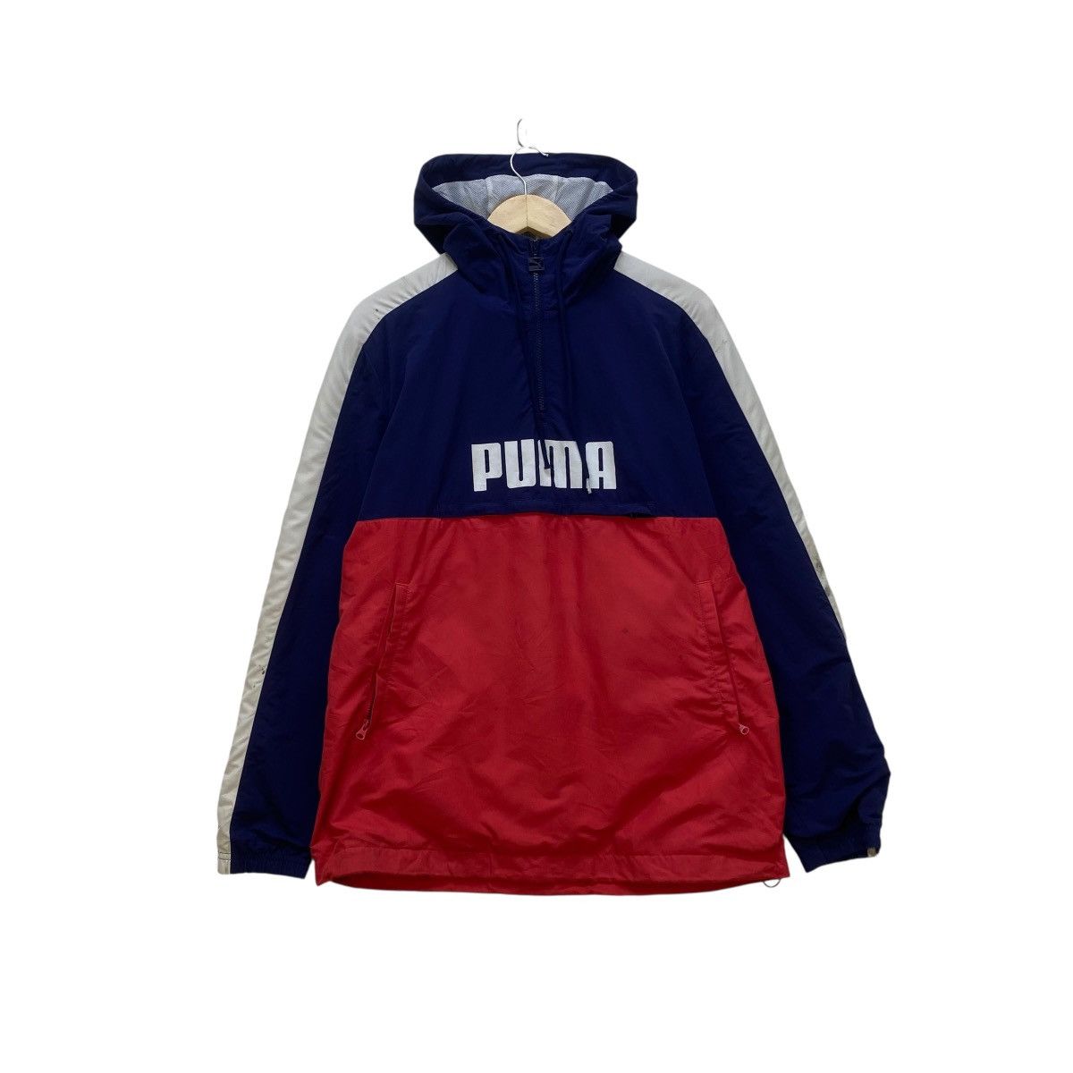 Puma 🔥Vintage Puma Anorak Center Big Logo Jacket Size US M / EU 48-50 / 2 - 1 Thumbnail