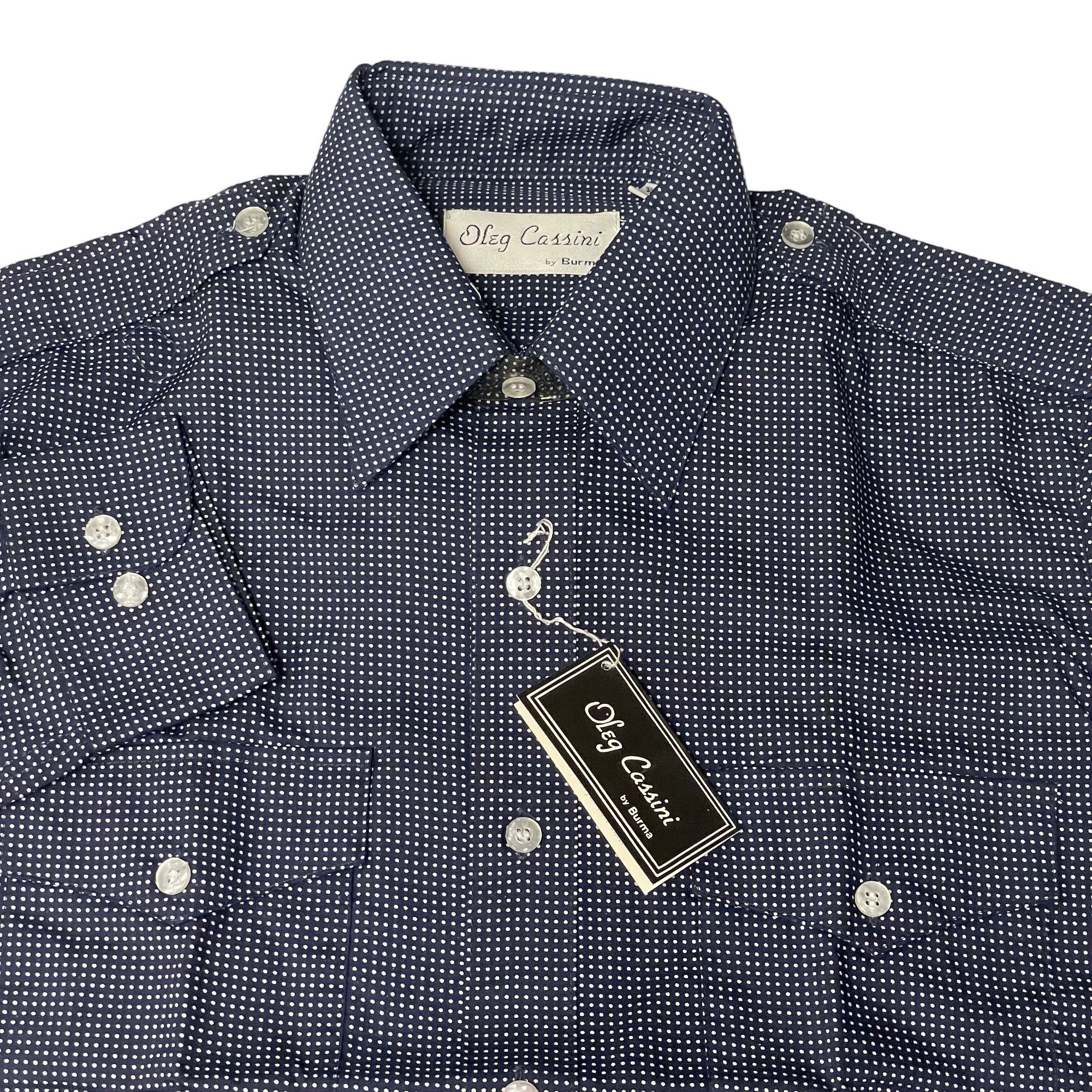 Oleg Cassini NoS NiB Vtg Oleg Cassini Burma ATOMIC Micro Dot Shirt Size US M / EU 48-50 / 2 - 1 Thumbnail