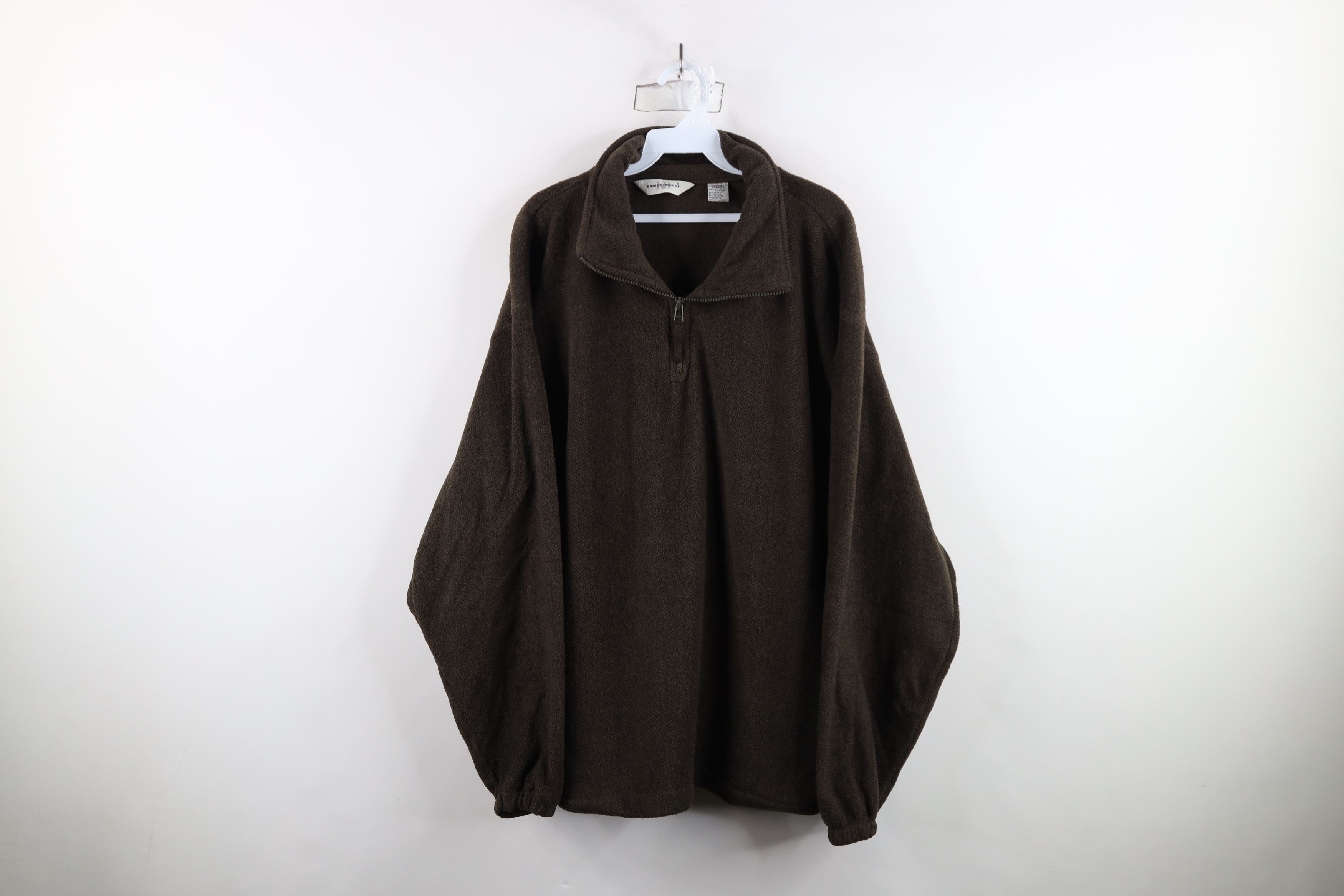 Vintage Vintage 90s Streetwear Herringbone Half Zip Fleece Sweater Size US L / EU 52-54 / 3 - 1 Thumbnail