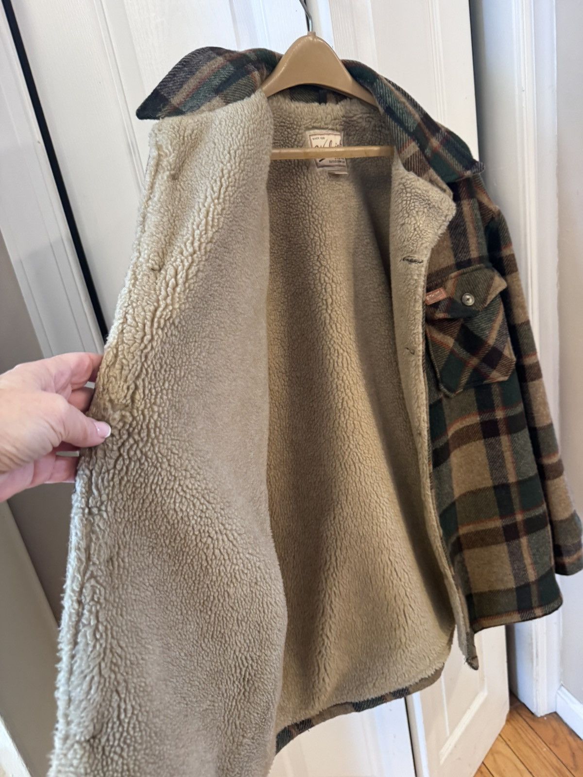 Woolrich Woolen Mills VTG Woolrich Wool Sherpa Lined Jacket Plaid Men’s Large USA Size US L / EU 52-54 / 3 - 7 Thumbnail