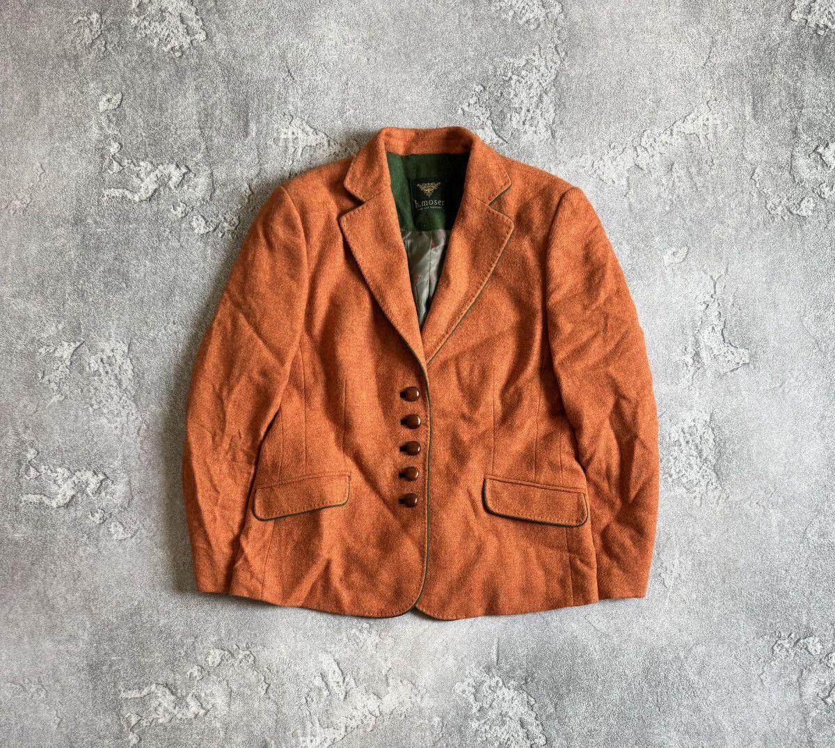 H.moser salzburg 40size wool button up blazer jacket luxury