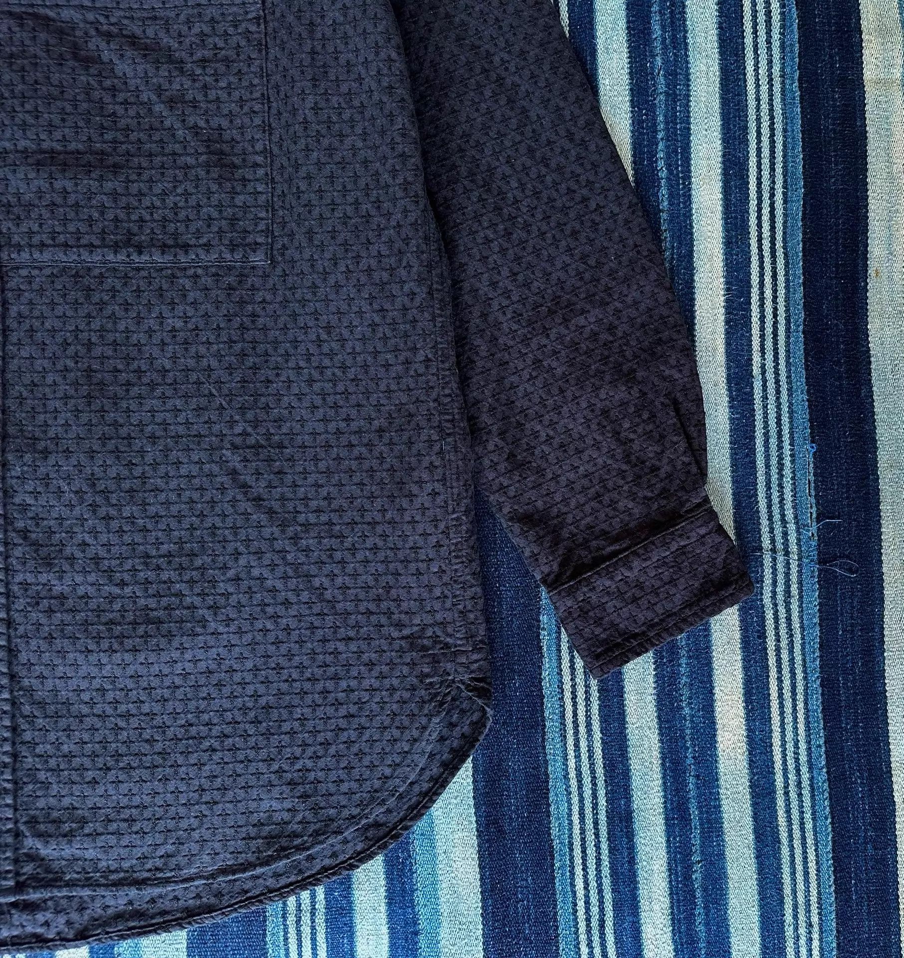 KUON KUON Cross Sashiko Japanese Long Sleeve Shirt S Size US S / EU 44-46 / 1 - 4 Thumbnail