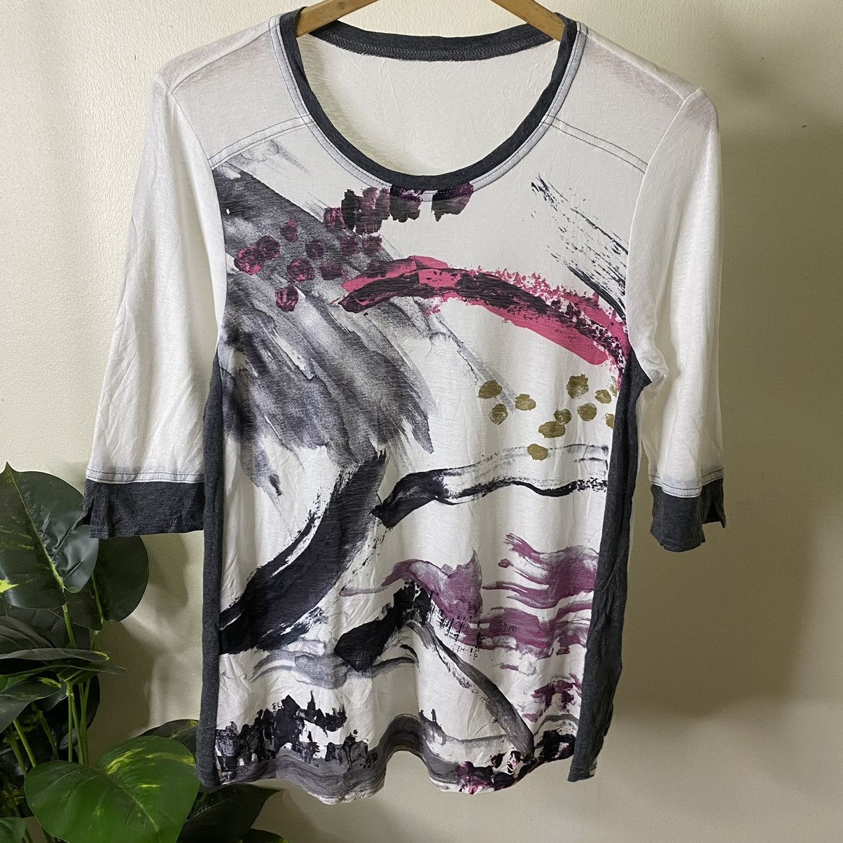 If Six Was Nine Michelle Modello Abstract Art Cyber Gothic Punk Style Tee Size S / US 4 / IT 40 - 2 Thumbnail