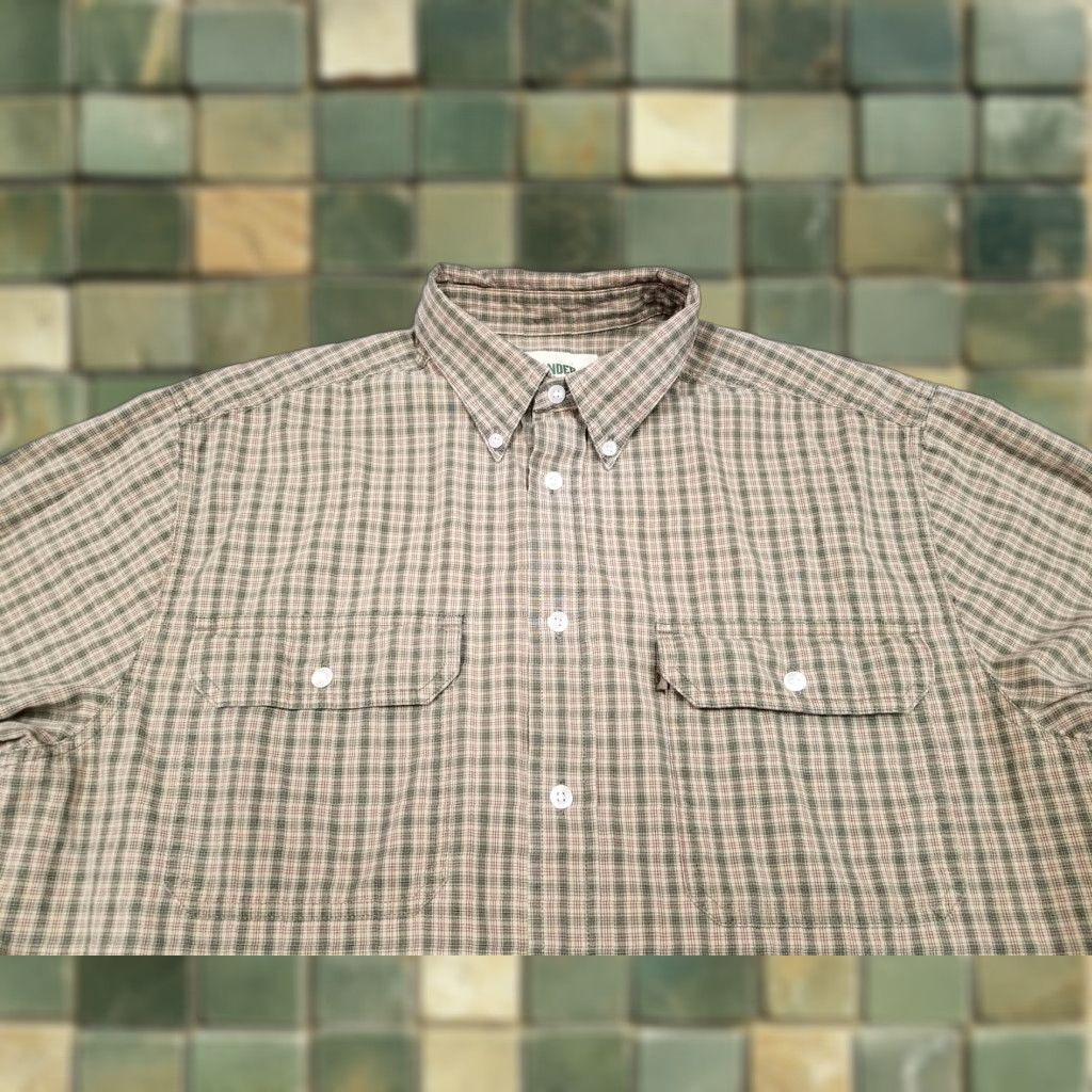 Olive Gander Mountain Shirt Mens Large Olive Plaid Long Sleeve Button-Down Casual Size US L / EU 52-54 / 3 - 1 Thumbnail