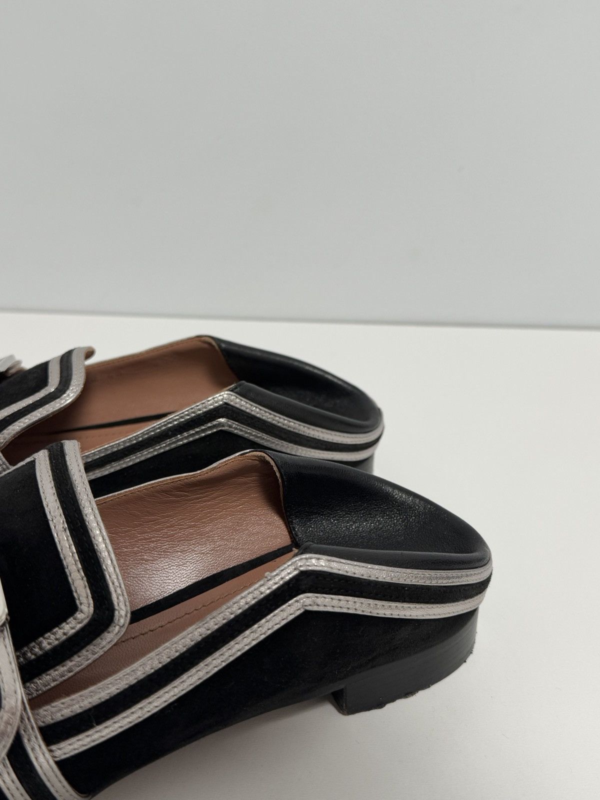 Bally Bally Maelle Black Leather and Suede Loafers Size US 9 / IT 39 - 15 Thumbnail