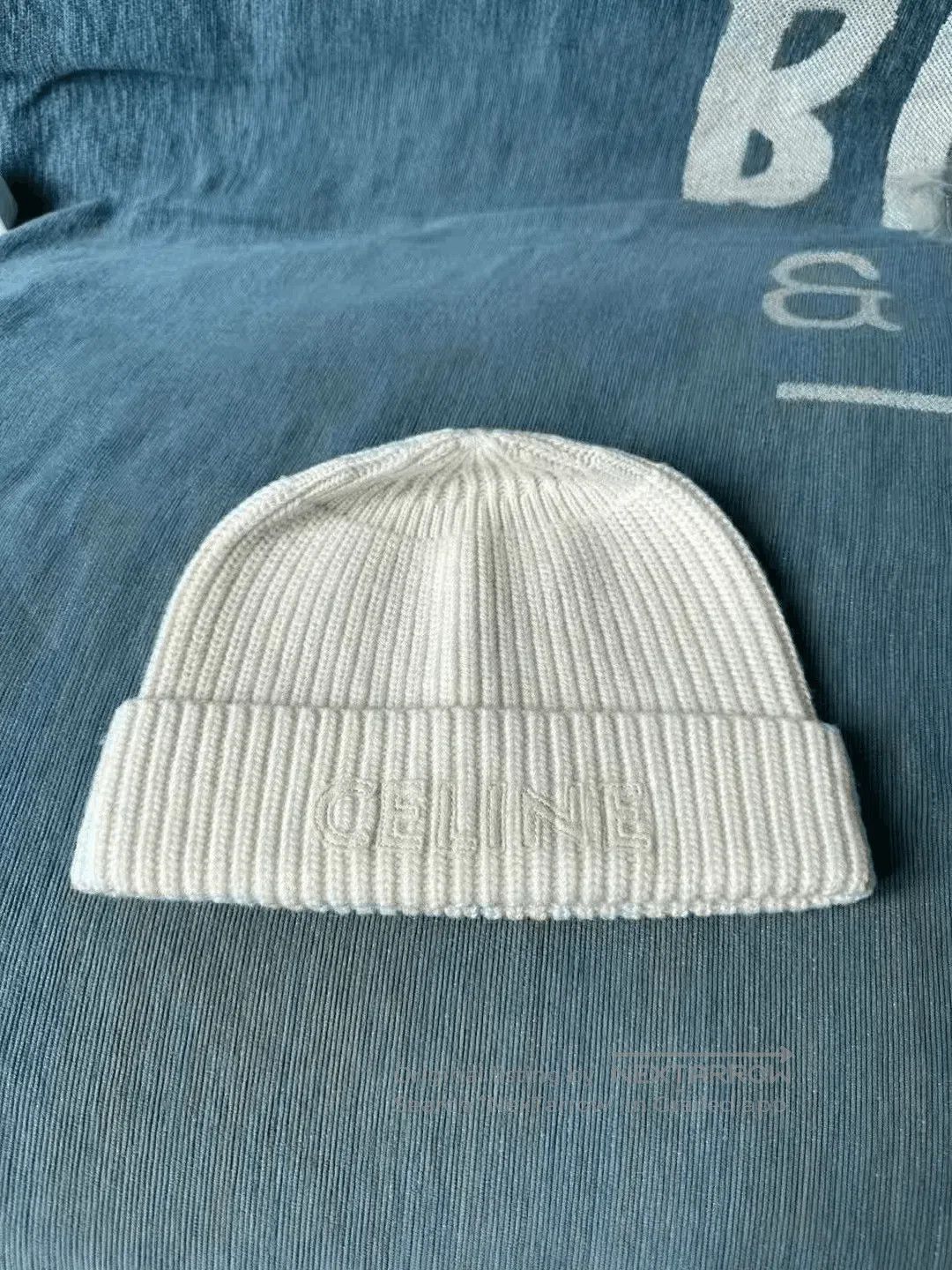 Japanese Brand Celine Ribbed Knit Beanie. Size ONE SIZE - 1 Thumbnail