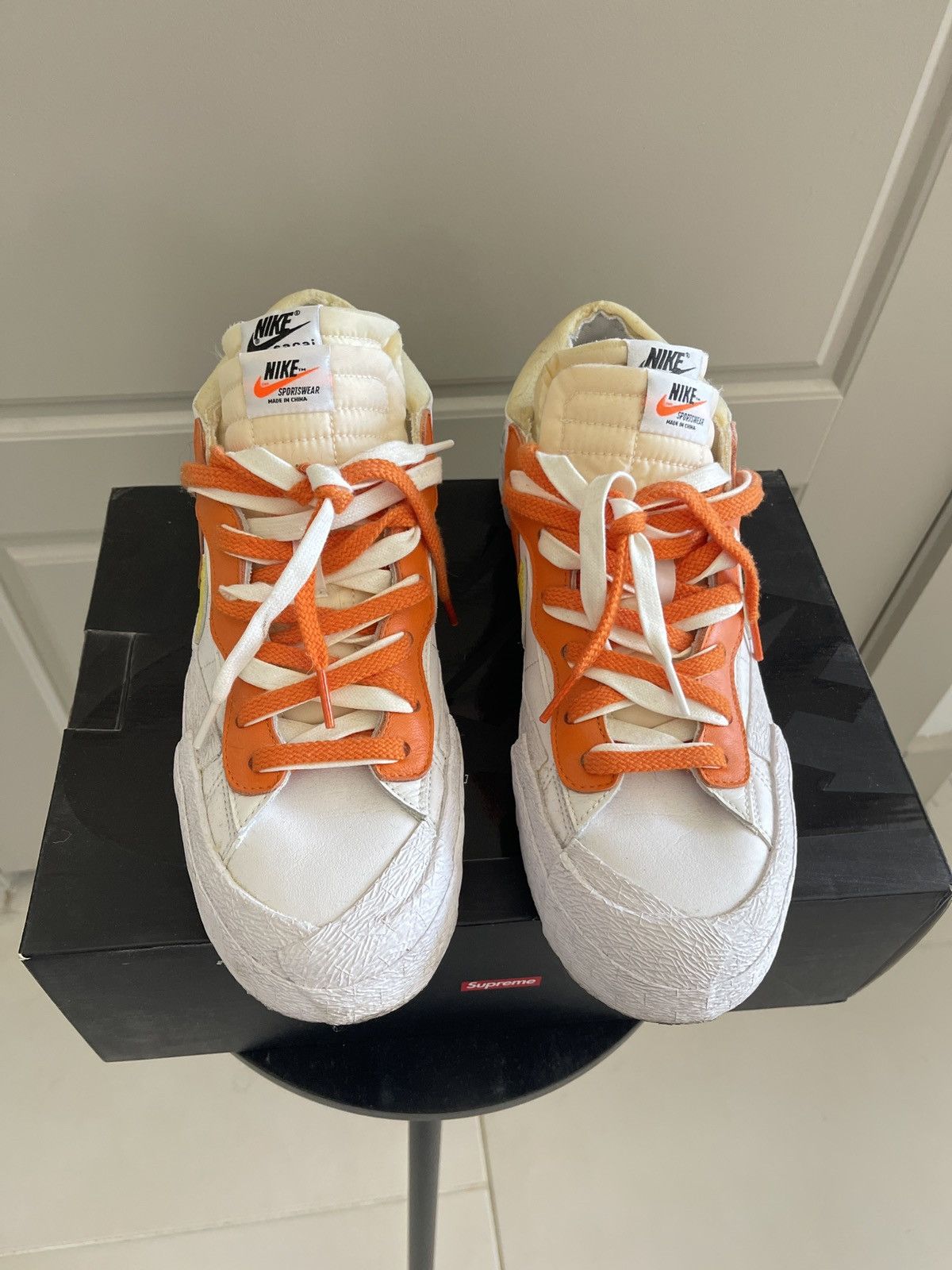 Nike × Sacai Sacai x Nike Blazer Low Magma Orange Size US 10 / EU 43 - 3 Thumbnail