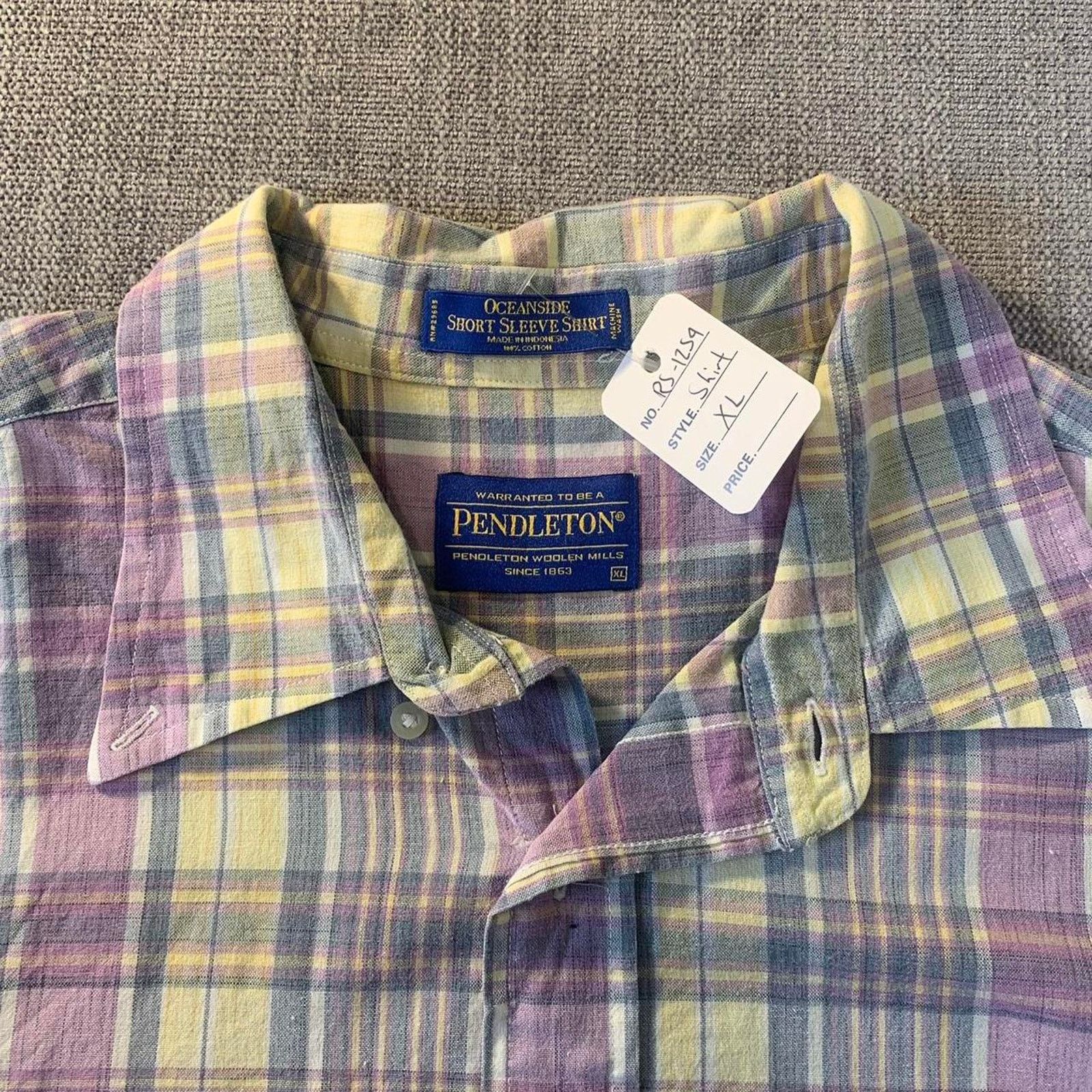 Pendleton Pendleton blue and purple plaid check button up shirt Size US XL / EU 56 / 4 - 4 Thumbnail