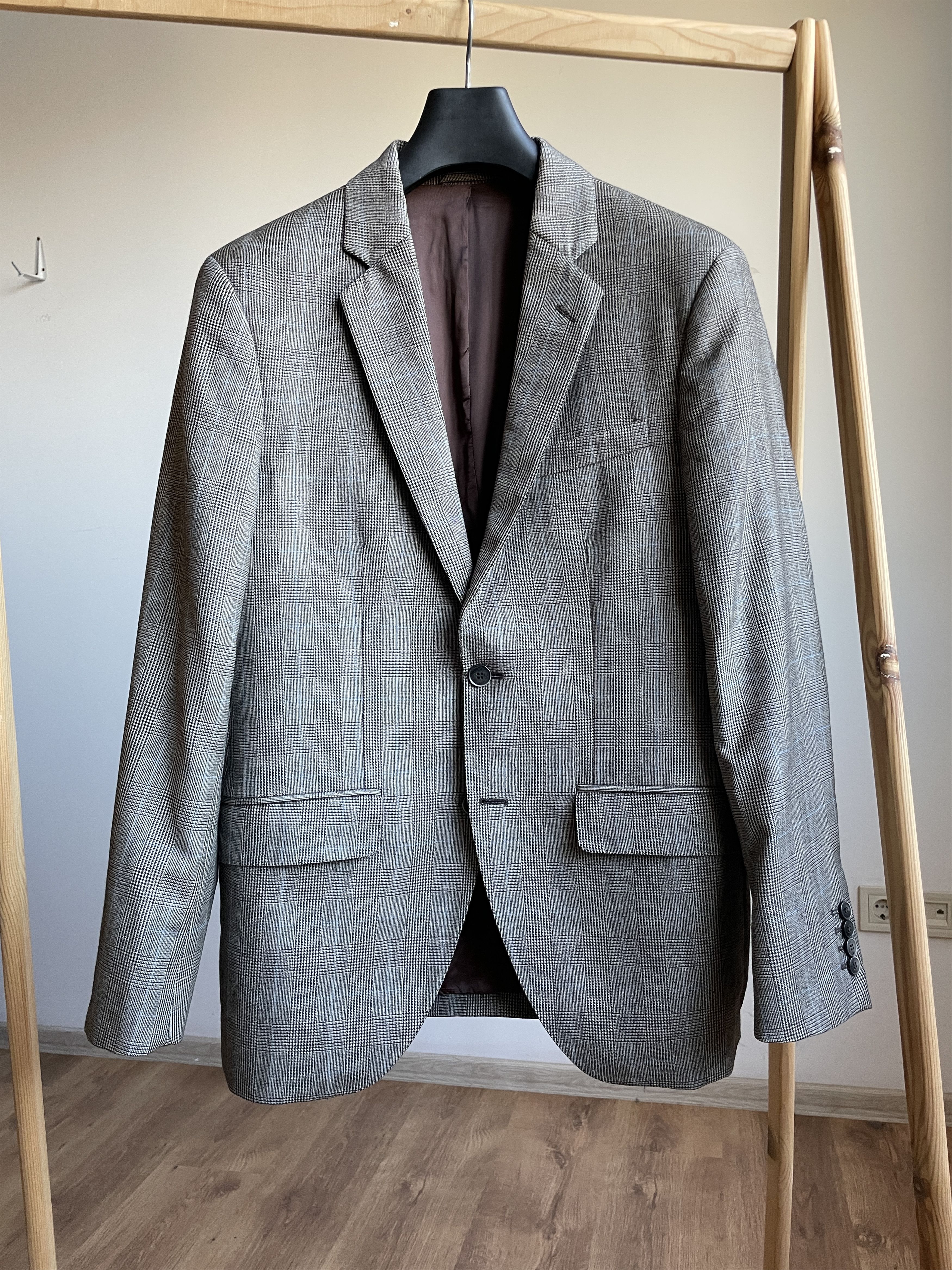 Hackett Hackett Mayfair Classic Pow Windowpane Wool Blazer Size 40R - 1 Thumbnail