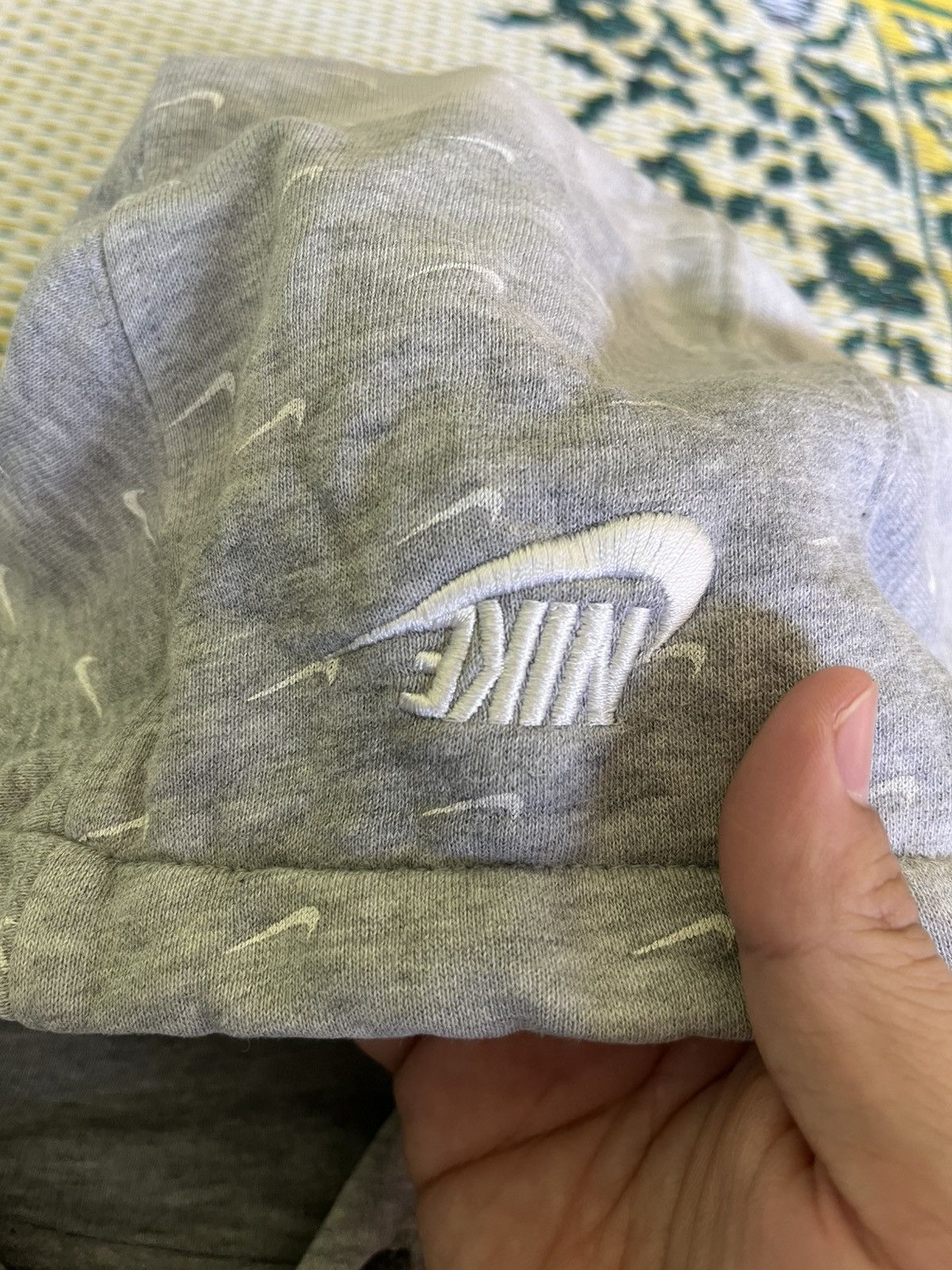 Nike Nike Mini Swoosh All Over Print Distressed Hoodie Size US L / EU 52-54 / 3 - 6 Thumbnail