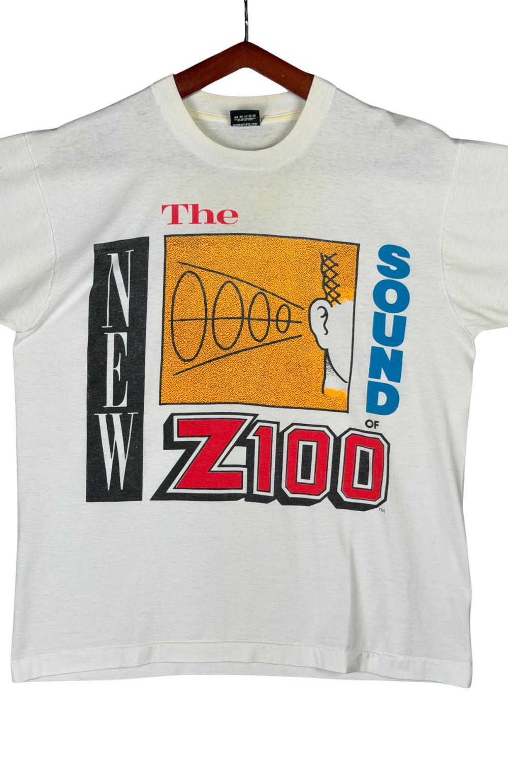 Vintage 1989 Z100 “The New Sound” Double Sided Promo Tee Size US L / EU 52-54 / 3 - 5 Thumbnail