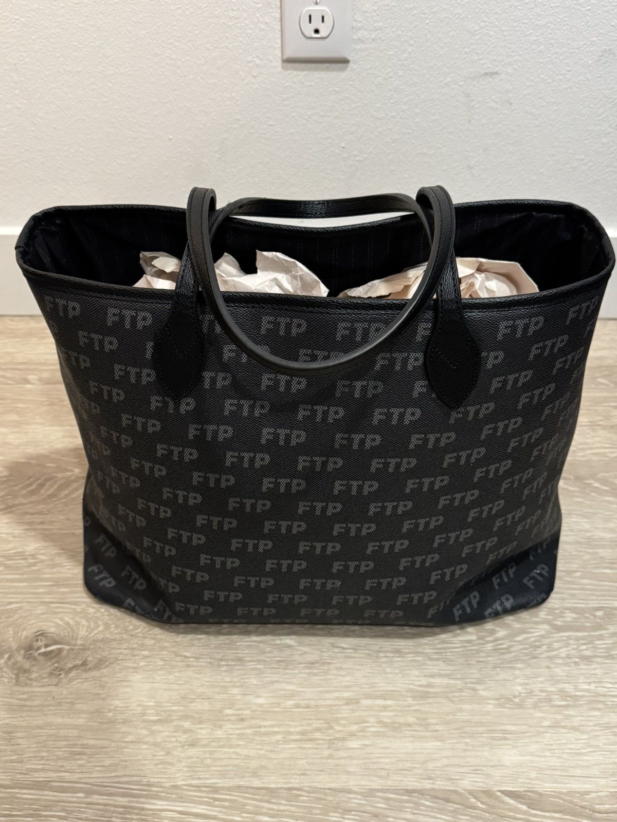Fuck The Population FTP (FuckThePopulation) Logo Repeat Tote Bag Size ONE SIZE - 1 Thumbnail