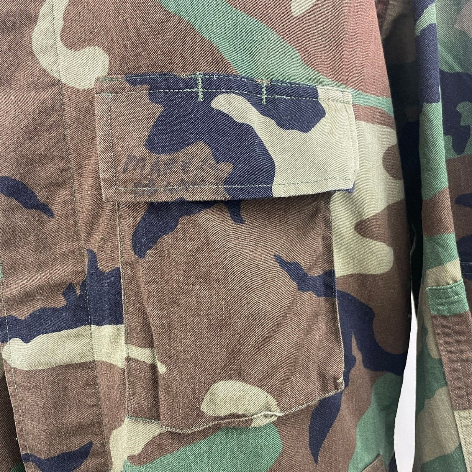 Vintage 90s Army Coat Mens (L) Camo Woodland BDU Tactical USA Size US L / EU 52-54 / 3 - 3 Thumbnail