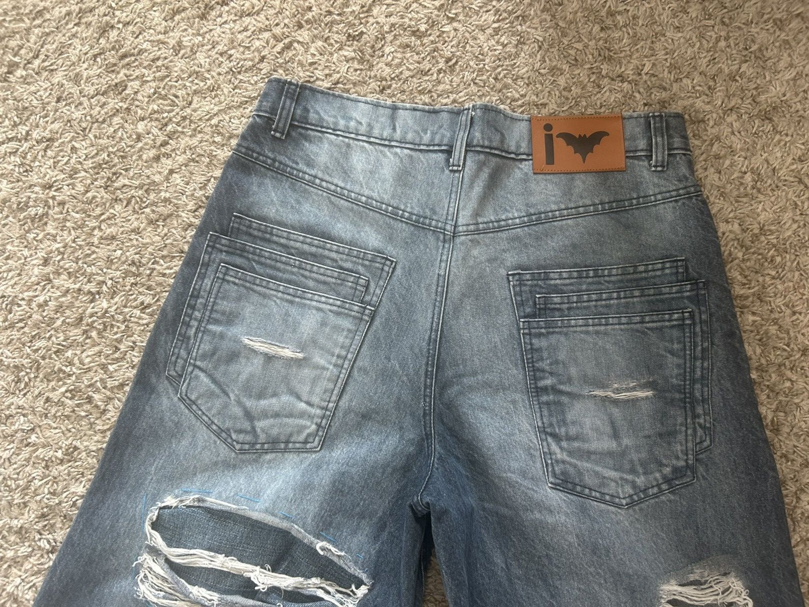 Other baggy distressed rhinestone jeans Size US 34 / EU 50 - 3 Thumbnail