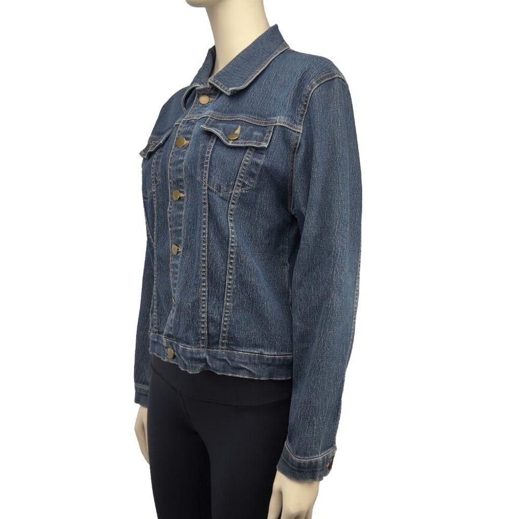 Other MY MAILLE MONTREAL Button up Dark Blue Jean Jacket Size M Size XXS / US 00 / IT 34 - 5 Thumbnail