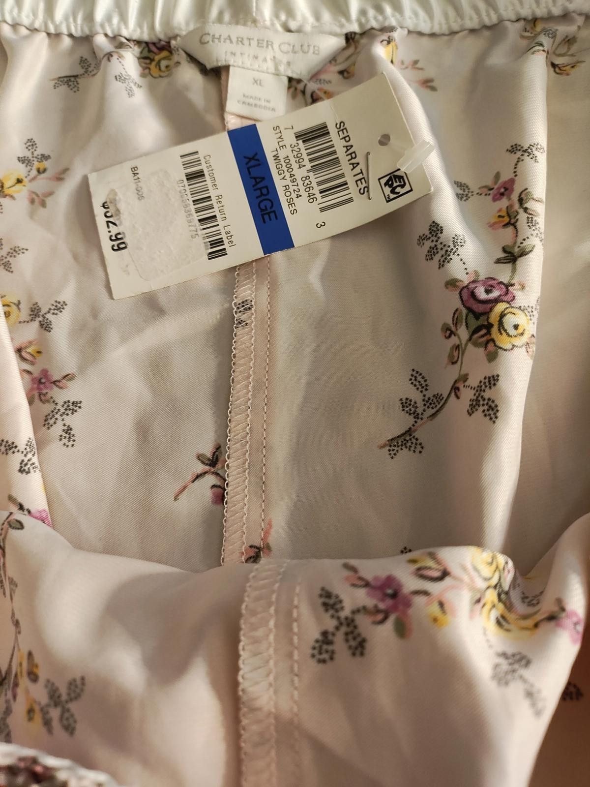 Charter Club Charter Club Twiggy Roses Pajama Bottom Separates Size XL Size ONE SIZE - 7 Thumbnail