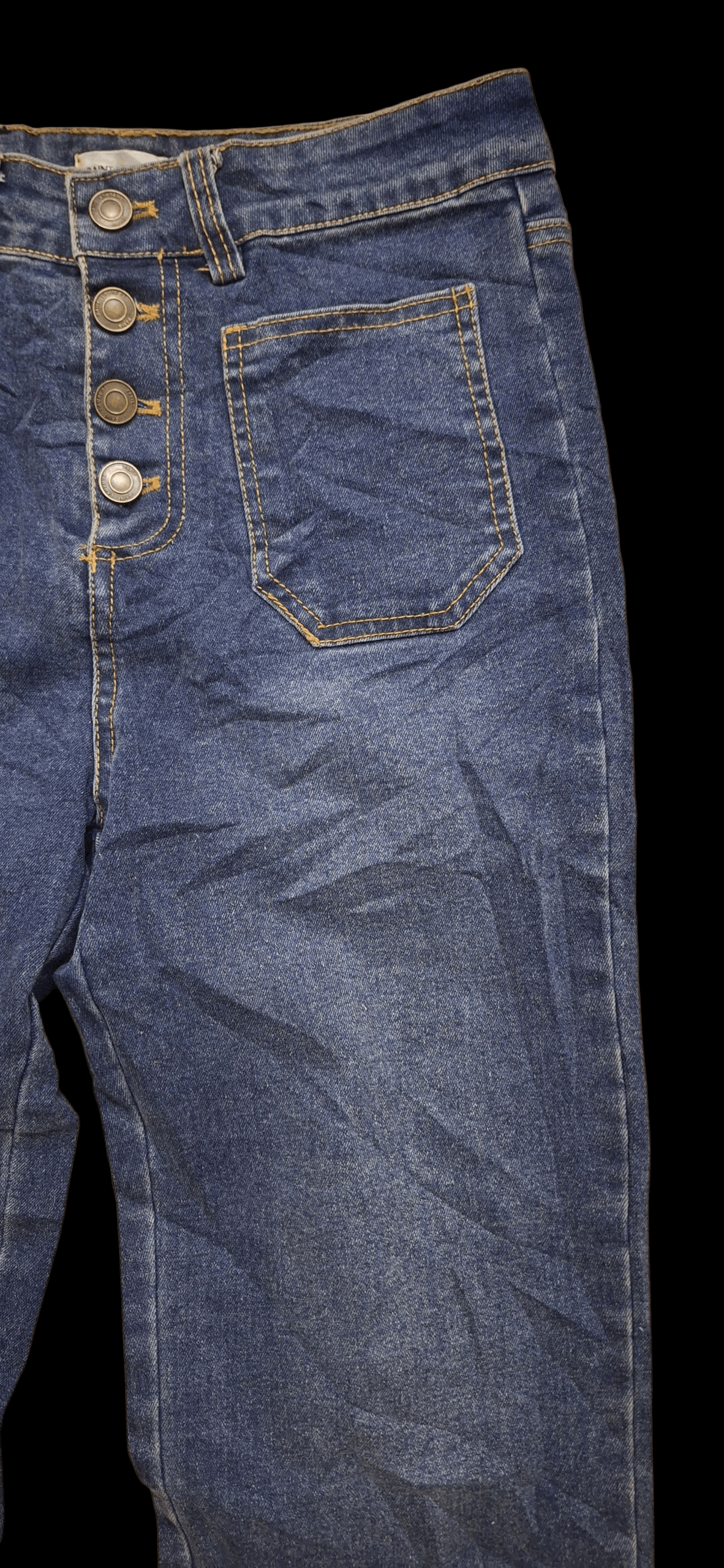 Saint Laurent Paris Saint Laurent High Rise Button Jeans Retro Size 28" / US 6 / IT 42 - 3 Thumbnail