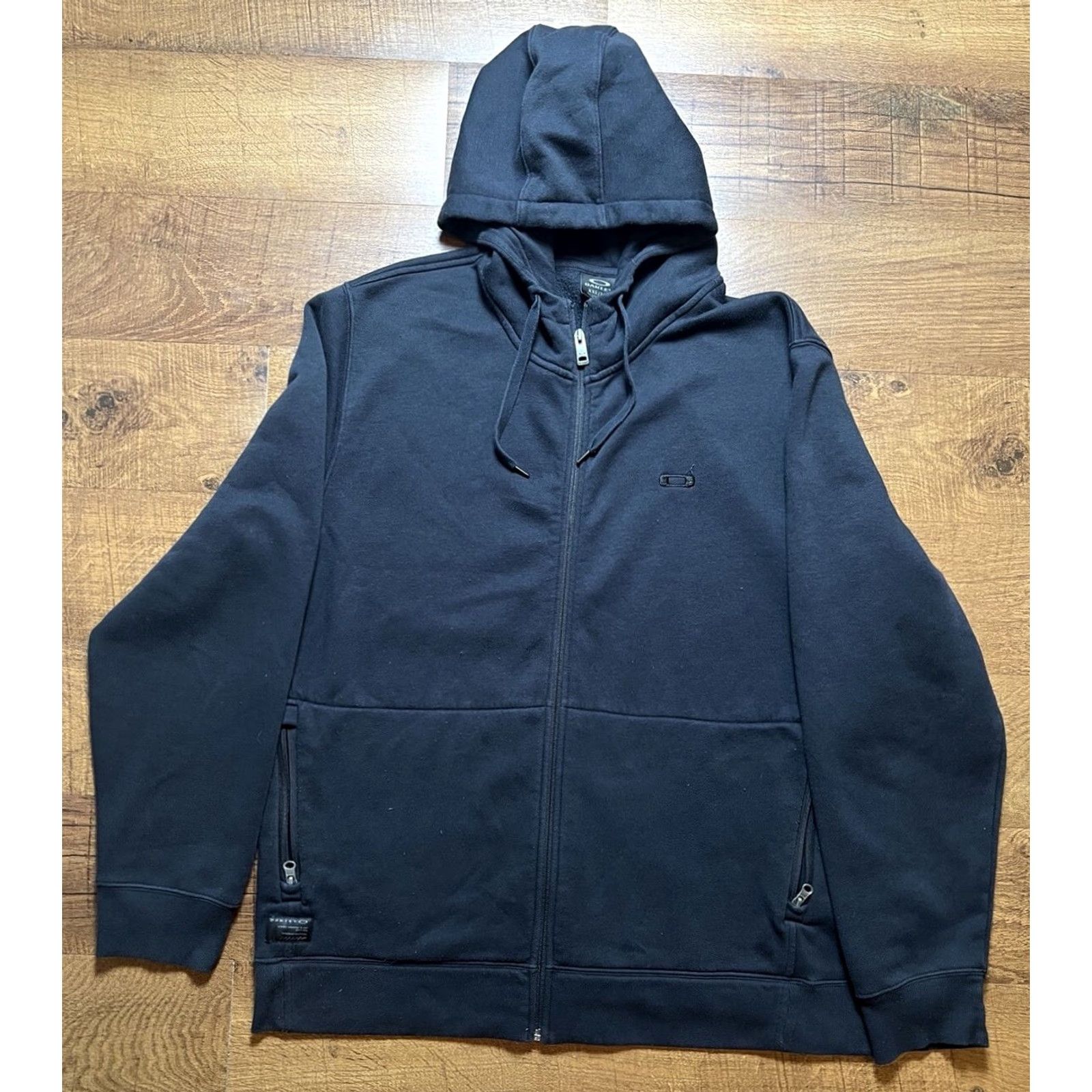 Oakley VINTAGE Oakley Hoodie Full Zip Black Mens XXL Logo 90s Pockets Hooded Size US XXL / EU 58 / 5 - 2 Thumbnail
