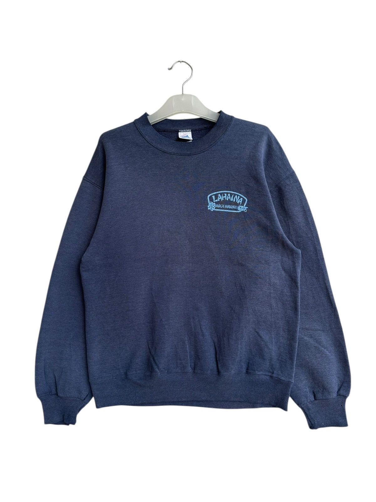Jerzees Vintage 90s Lahaina Maui Hawaii Surf Sun Faded Sweatshirt Size US M / EU 48-50 / 2 - 2 Thumbnail