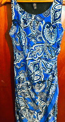I.N.C INC International Concepts Dress Blue Paisley SZ S Size S / US 4 / IT 40 - 3 Thumbnail