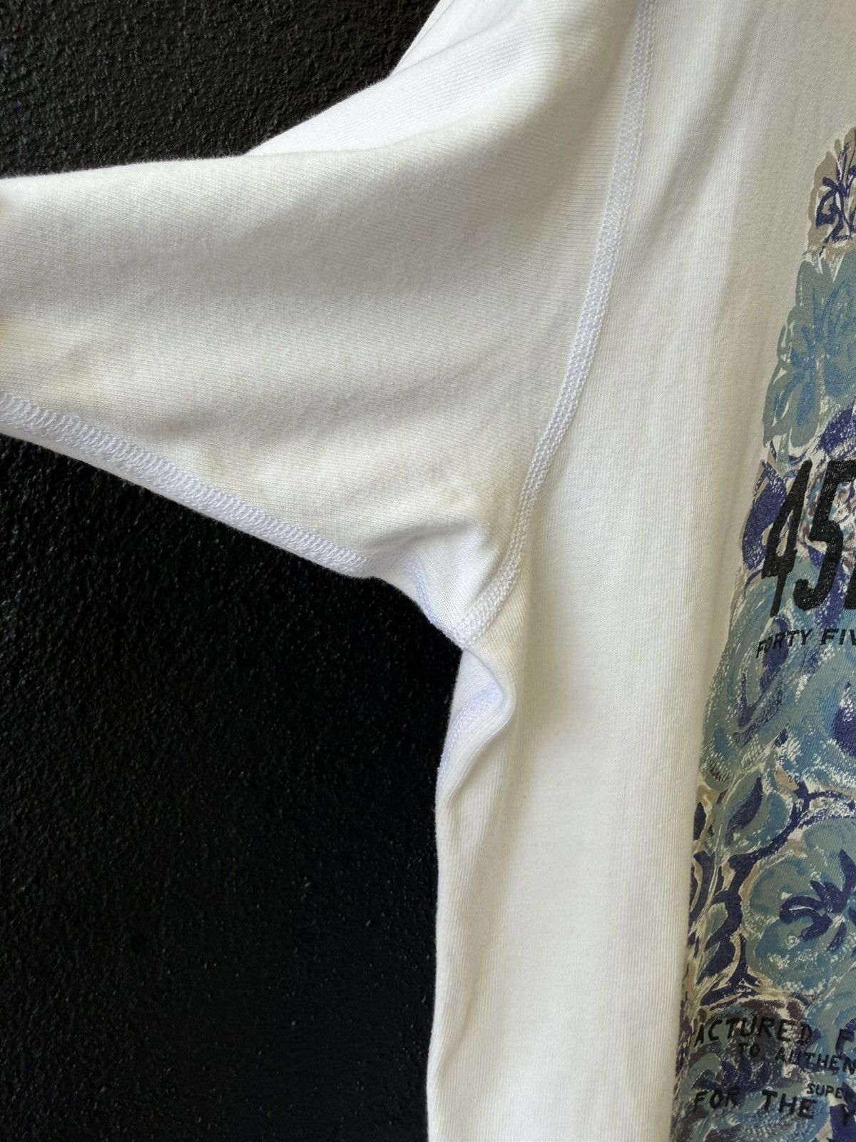 45rpm Vintage 45RPM STUDIO Blue Floral Graphic T-Shirt Size US L / EU 52-54 / 3 - 4 Thumbnail