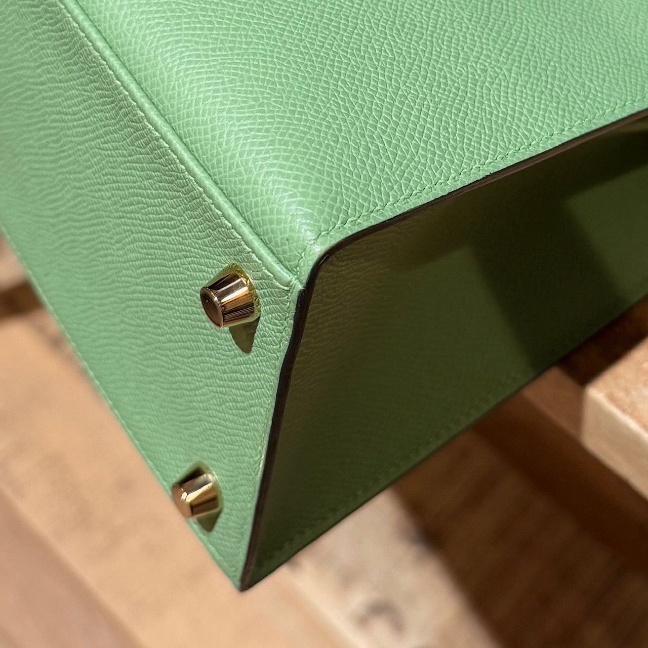 Hermes Hermès 2021 Criquet Green Epsom Kelly II Sellier 28 GHW Bag Size ONE SIZE - 10 Thumbnail