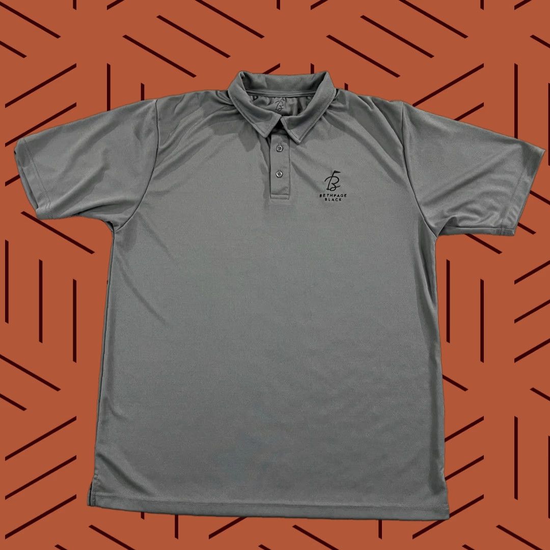 Vintage Bethpage Black Polo Shirt Mens XL Gray Golf Performance Logo Button Size US XL / EU 56 / 4 - 1 Thumbnail