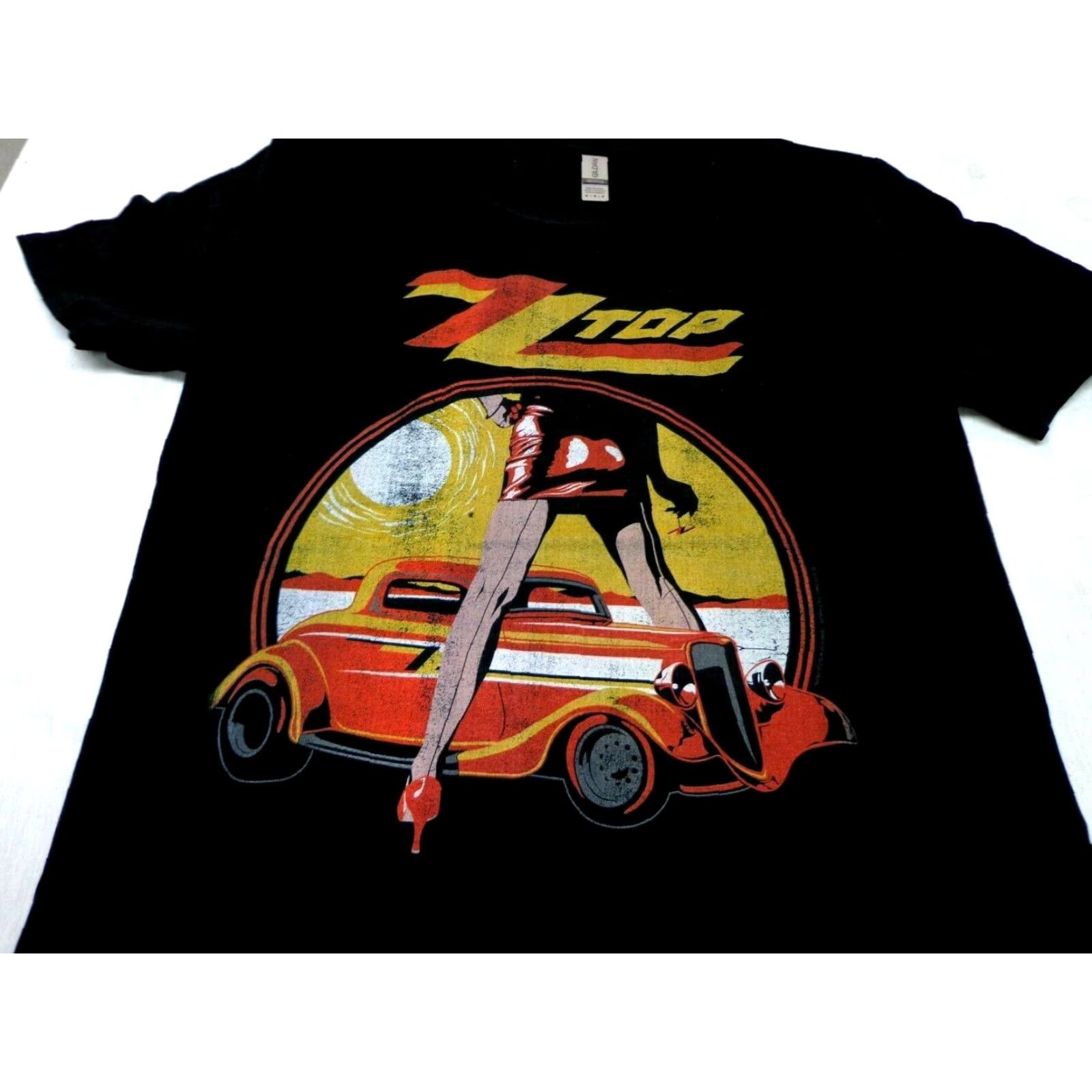 Etro ZZ Top T-Shirt Mens Graphic Tee Black 100% Cotton Short Sleeve Crew Neck ZZ Top Legs Licensed Rock N Roll Music Retro Band Tee M Size US M / EU 48-50 / 2 - 2 Thumbnail