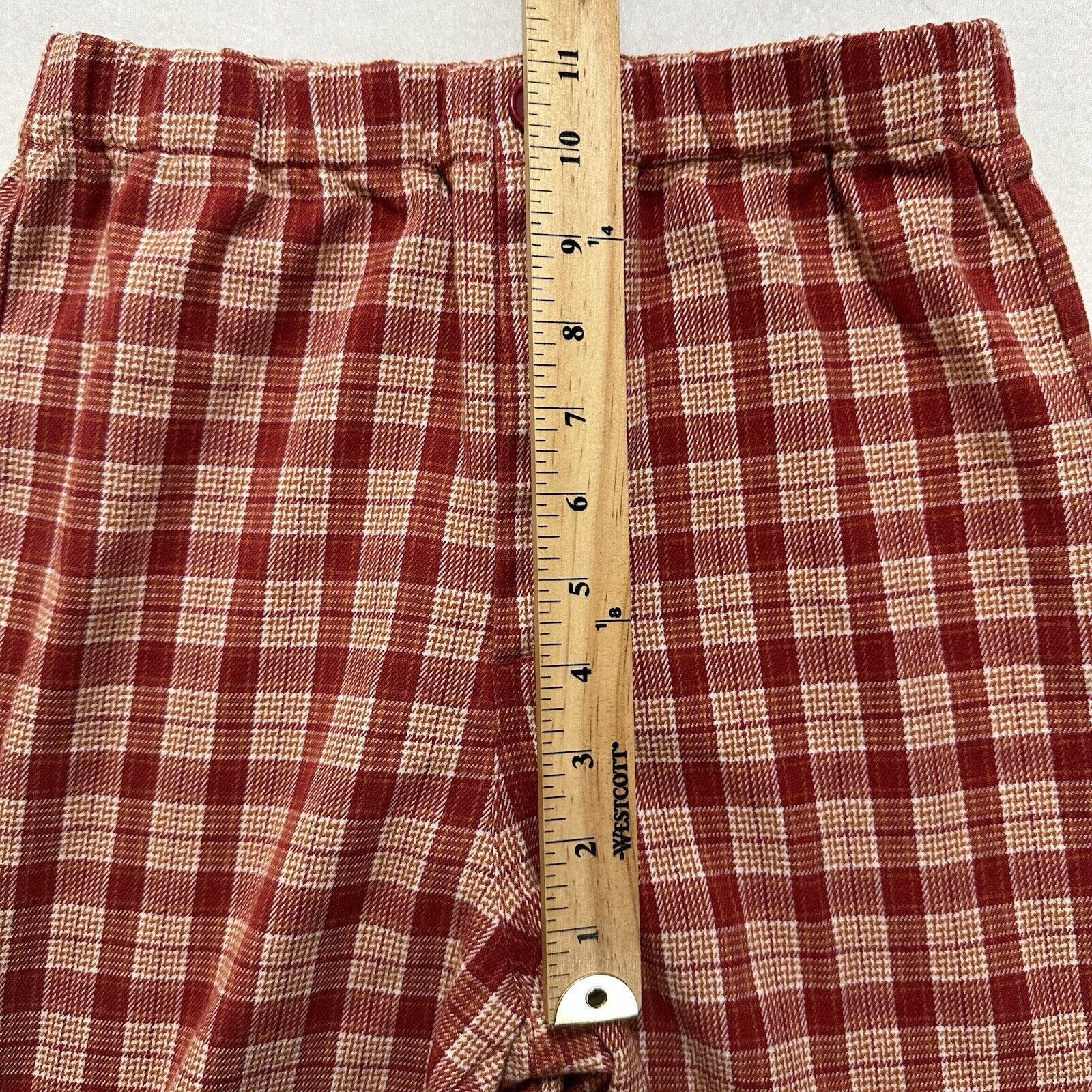 Brandy Melville Brandy Melville One Size Red Plaid High Rise Tilden Pants Size 24" / US 00 / IT 34 - 12 Thumbnail