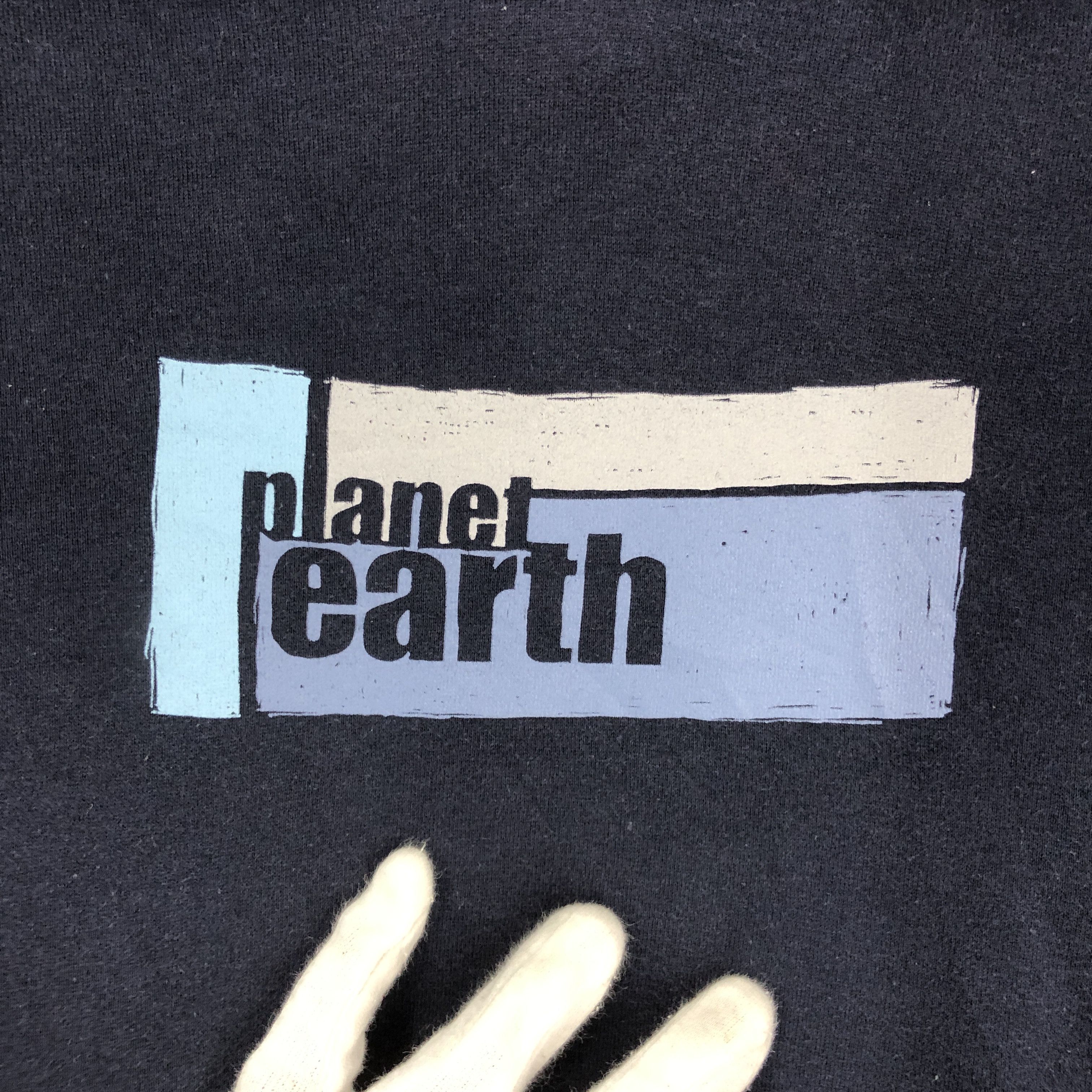 Other 90s Vintage PLANET EARTH Hoodie Pullover #1592/01 Size US M / EU 48-50 / 2 - 2 Thumbnail