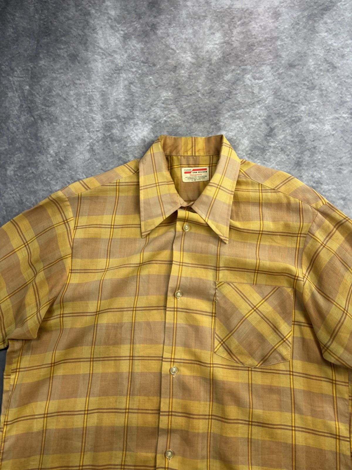 Van Heusen 1950s Van Heusen True Vintage Loop Collar Plaid Shortsleeve Size US S / EU 44-46 / 1 - 7 Thumbnail