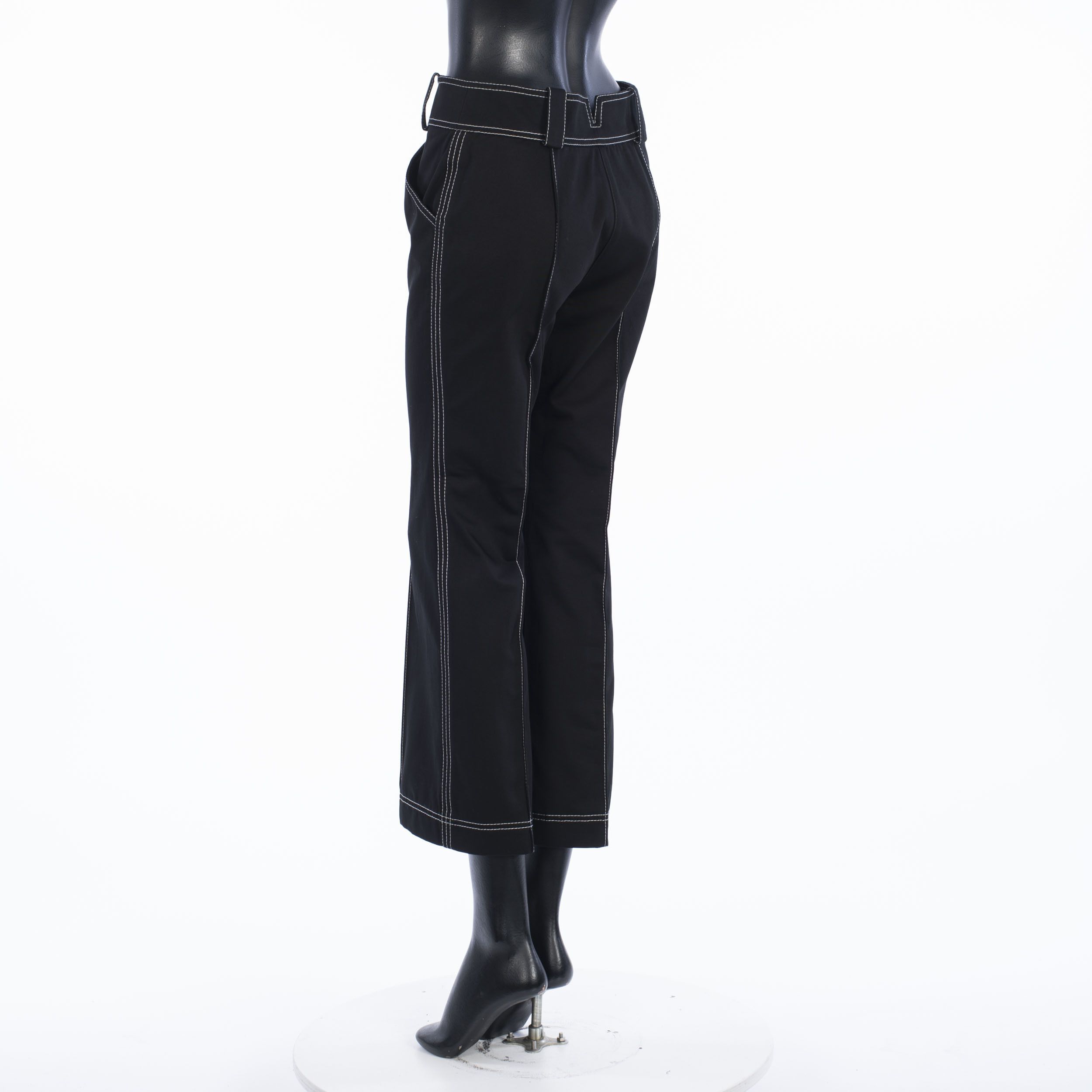 Fendi Pants In Black Cotton With Contrasting Stitch Detailing Size 27" / US 4 / IT 40 - 4 Thumbnail