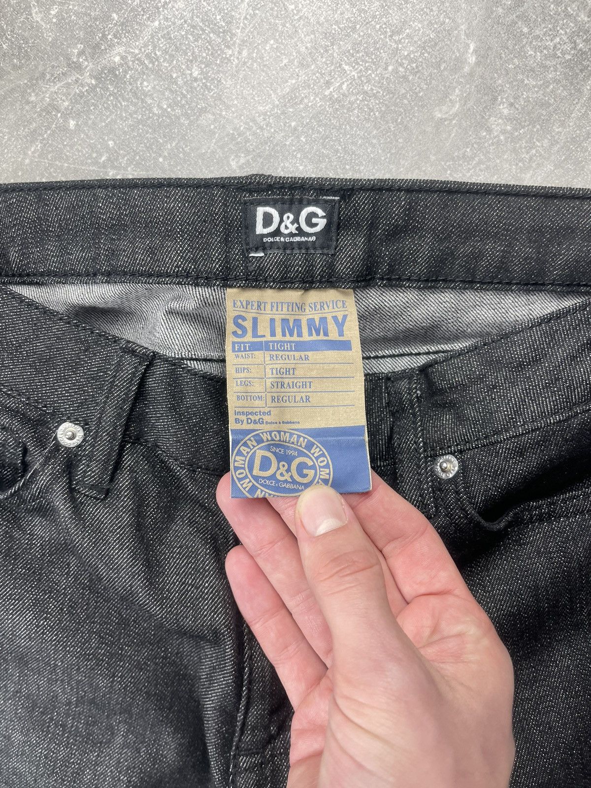 Dolce & Gabbana Vintage D&G Dolce & Gabbana Slimmy Jeans Y2K Black Denim Size 27" / US 4 / IT 40 - 11 Thumbnail