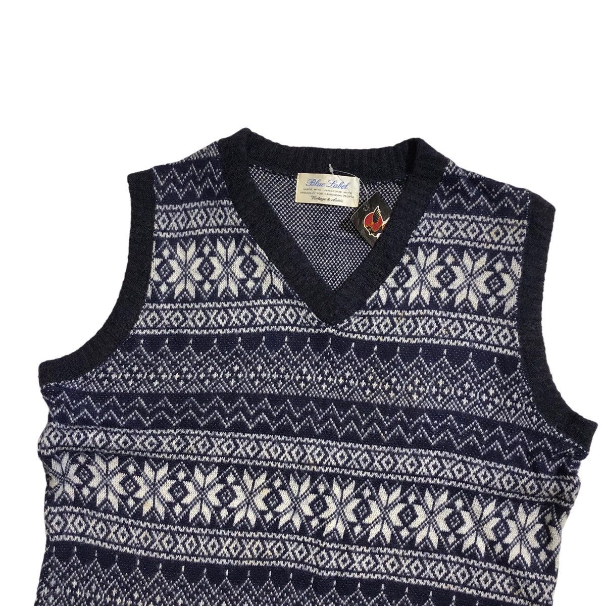 Designer × Japanese Brand VTG BLUE LABEL VEST KNIT Size US M / EU 48-50 / 2 - 2 Thumbnail