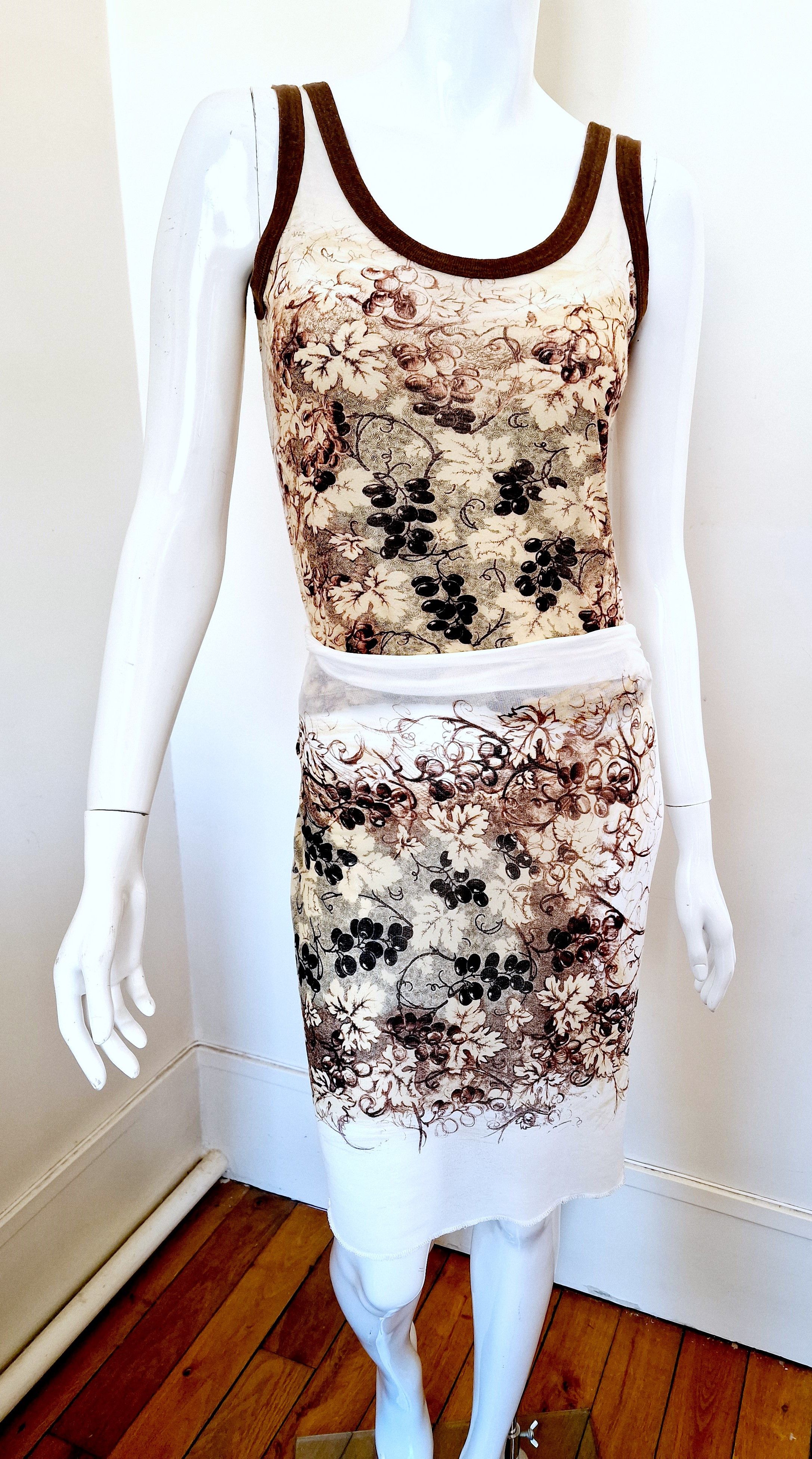 Jean Paul Gaultier Jean Paul Gaultier Grape 1999 S/S Pareo 2 Piece Dress Size M / US 6-8 / IT 42-44 - 5 Thumbnail