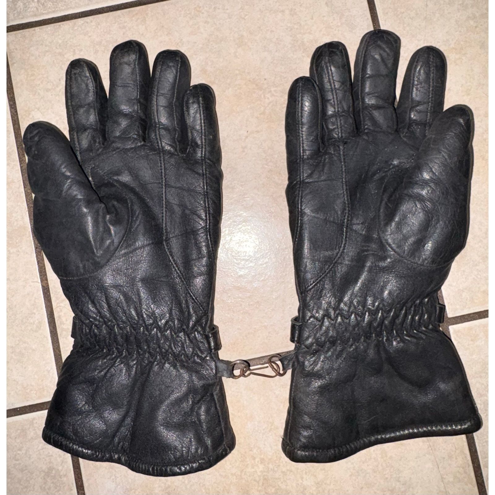 Honda Vintage Honda Cowhide Gloves medium black leather Size ONE SIZE - 3 Thumbnail