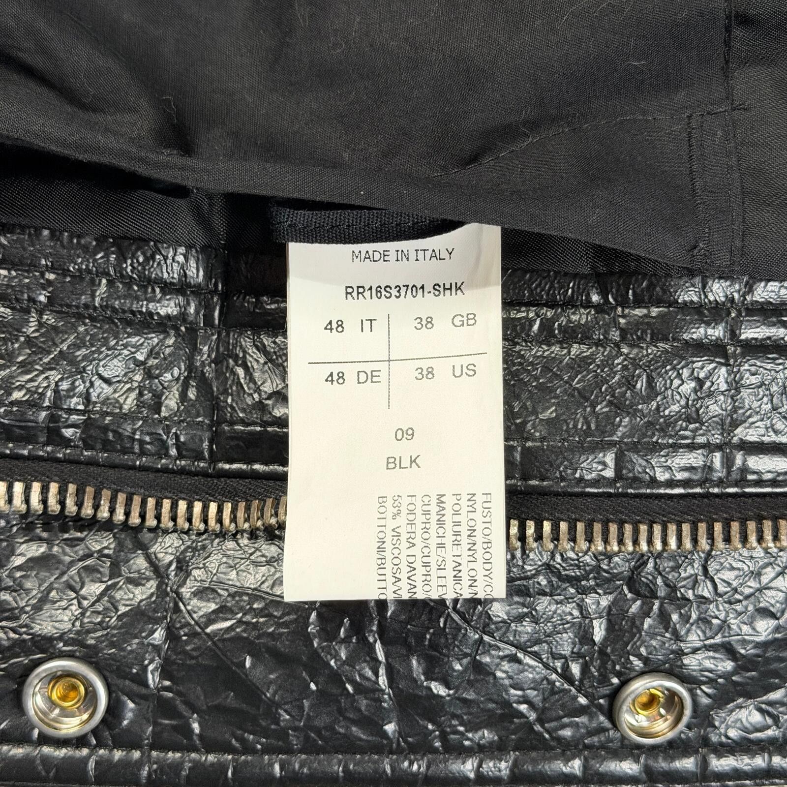 Rick Owens Rick Owens SS16 Cyclops Leather Silk Sleeve Jacket Size US S / EU 44-46 / 1 - 12 Thumbnail