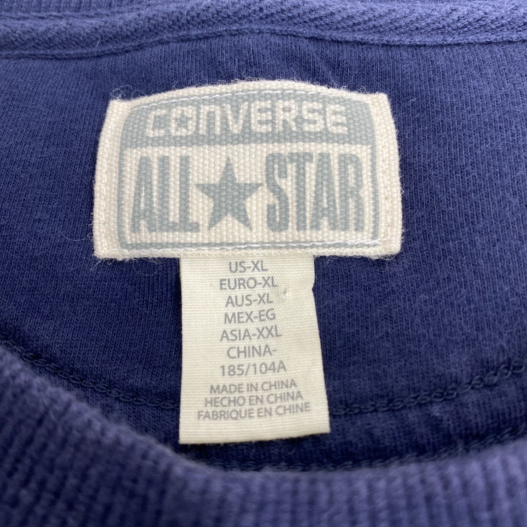 Converse Converse All Star Navy Blue Sweater Size US XL / EU 56 / 4 - 3 Thumbnail