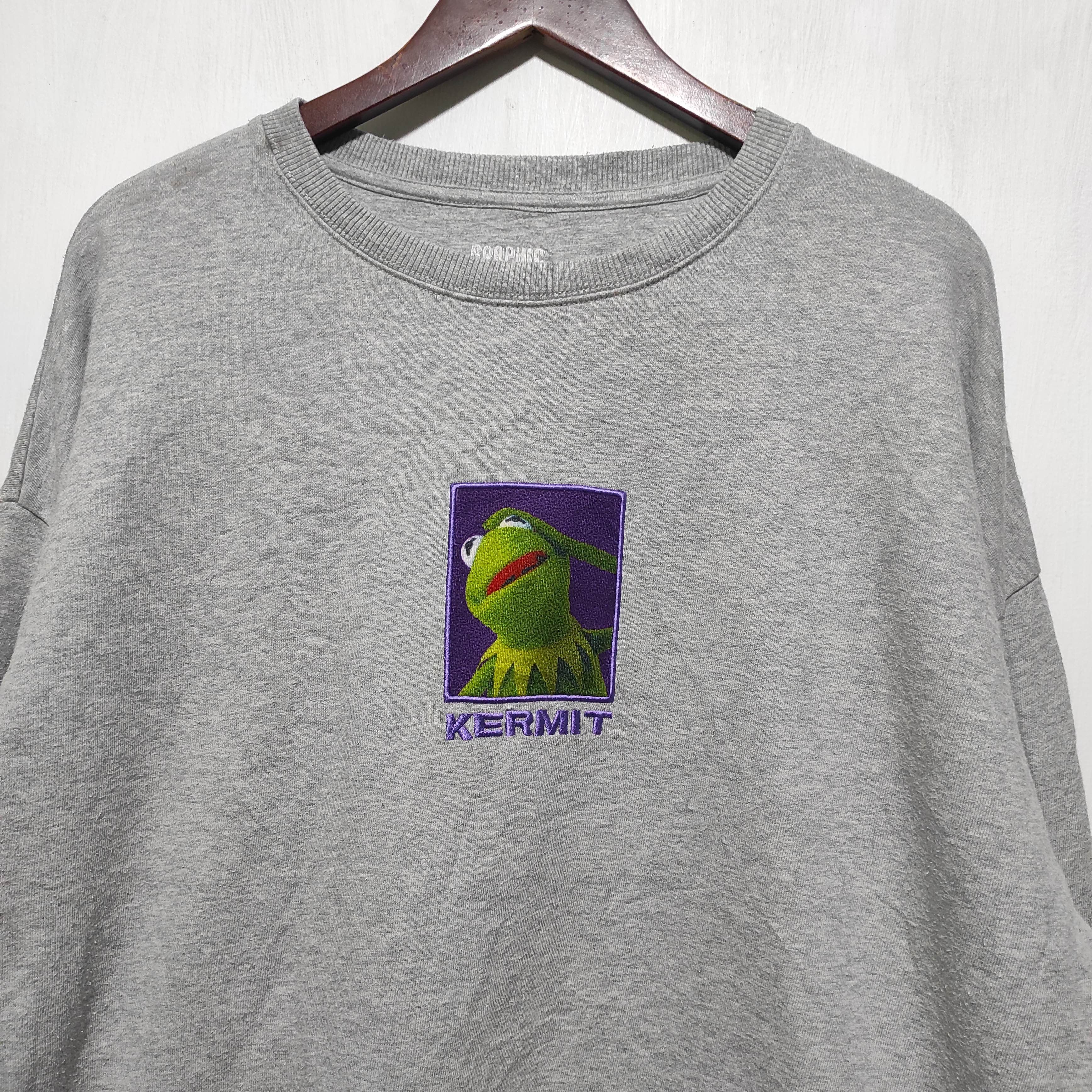 Cartoon Network Kermit Embroidered Black Sweatshirt Size US XL / EU 56 / 4 - 2 Thumbnail