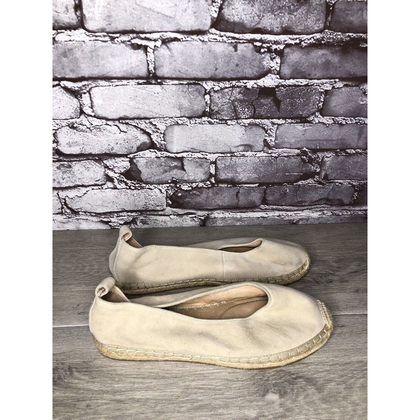 Other J. Jill Ivory Suede Leather Slip On Flats Espadrilles Women’ Size US 9.5 / IT 39.5 - 3 Thumbnail