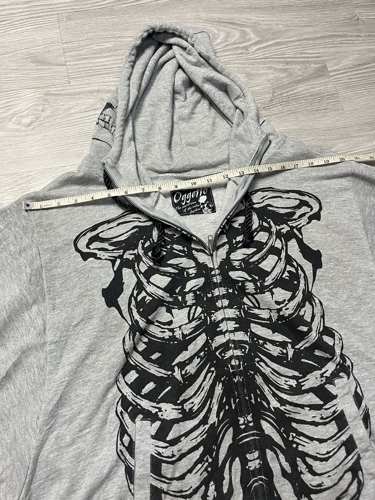 Japanese Brand × Seditionaries OGETTO Skull Graphic Printed Zipper Hoodie Size L / US 10 / IT 46 - 10 Thumbnail