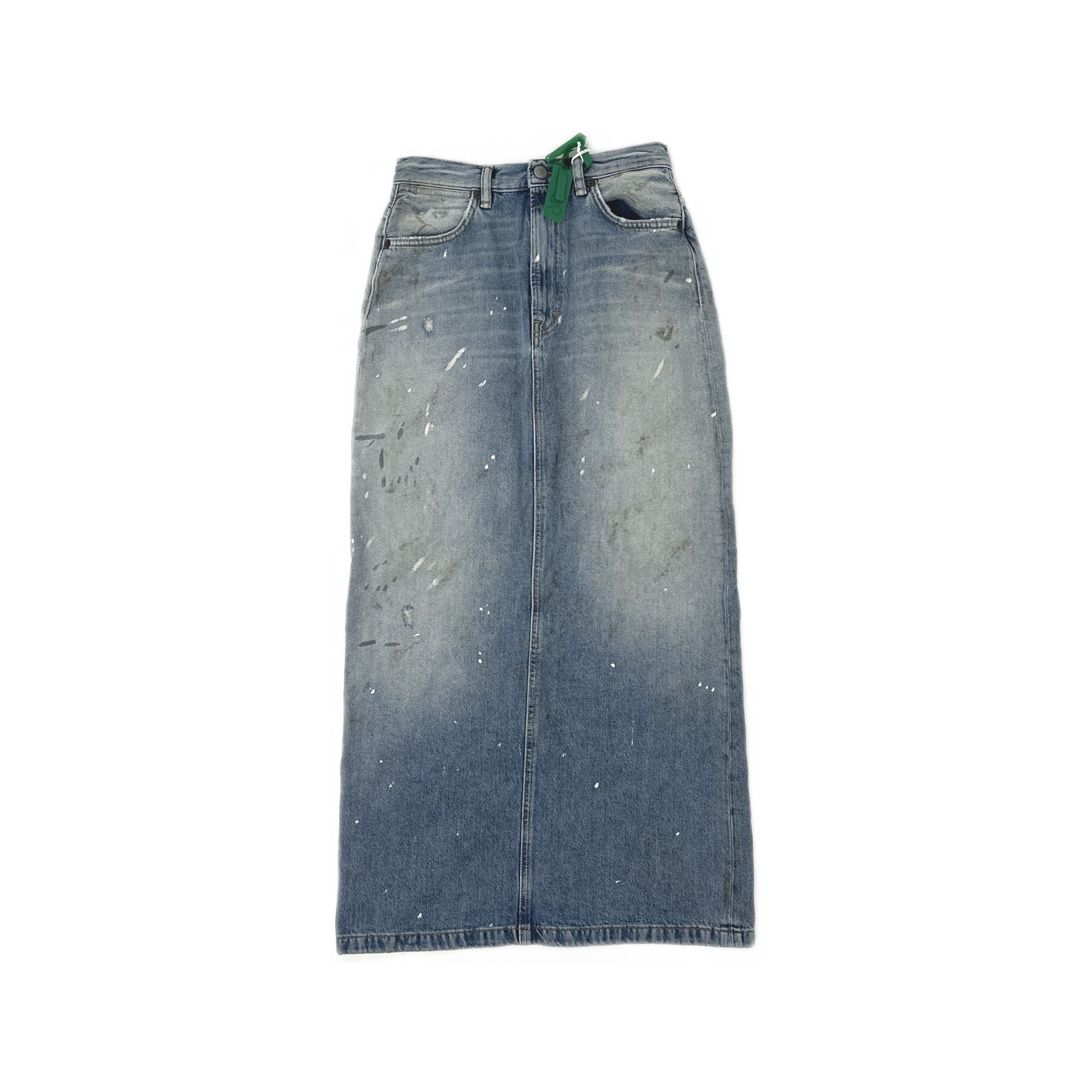 Acne Studios Acne Studios Paint Splatter Denim Maxi Skirt Size 34 Size 24" / US 00 / IT 34 - 1 Thumbnail